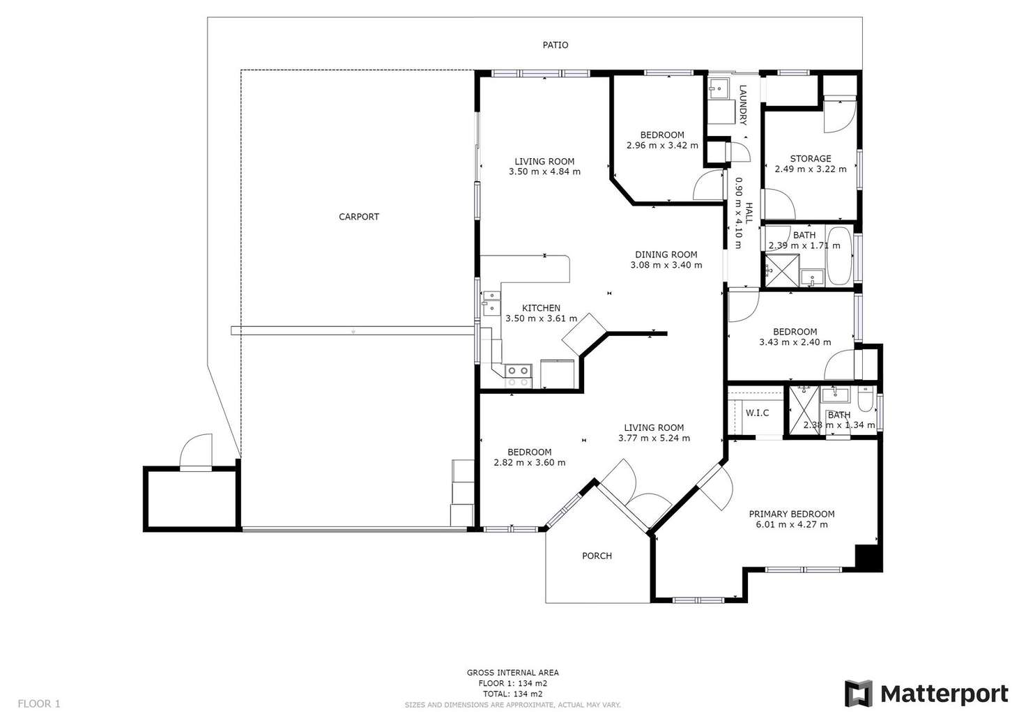 Floorplan of Homely house listing, 1 Maley Court, Ashfield WA 6054