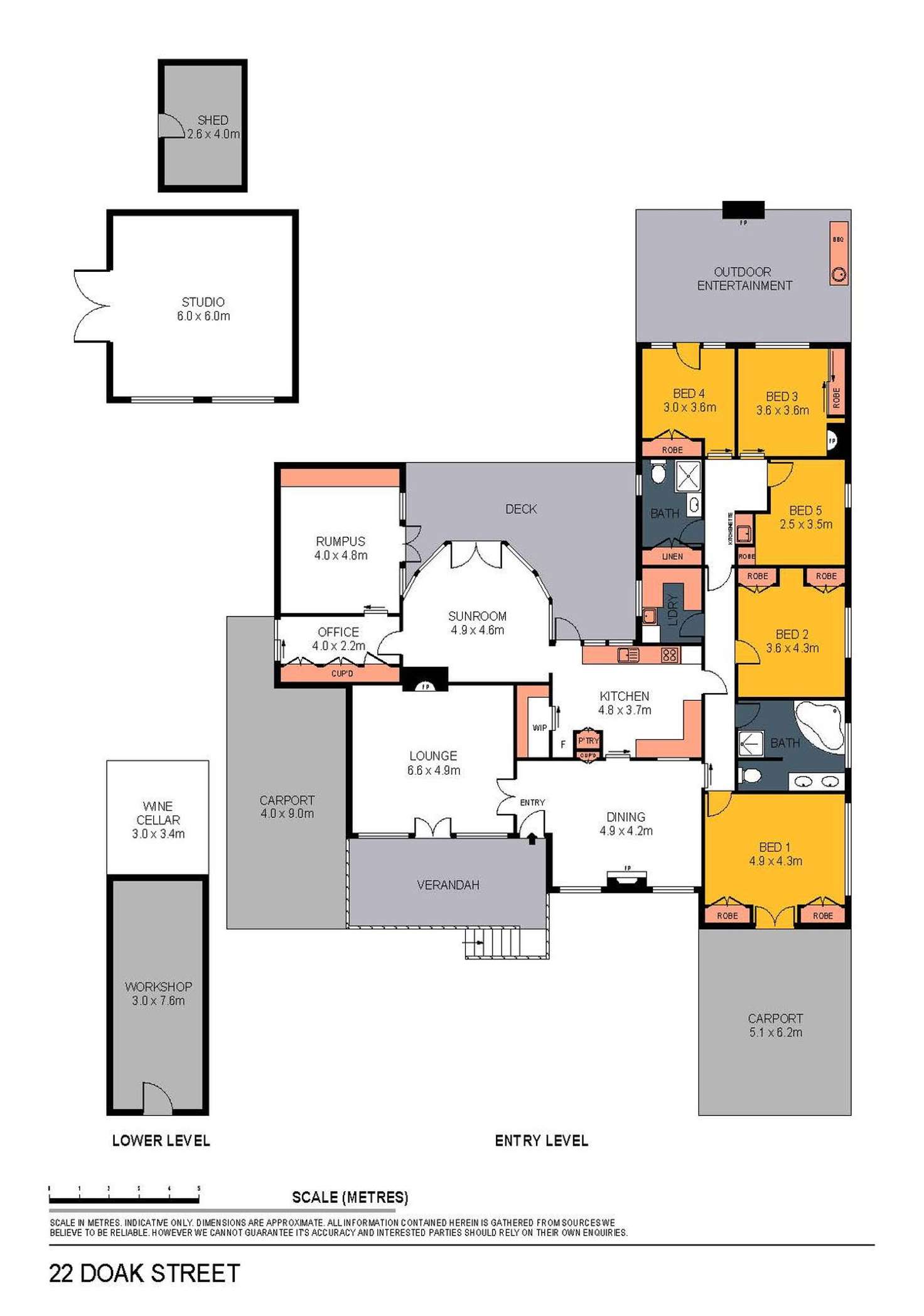 Floorplan of Homely house listing, 22 Doak Street, Bendigo VIC 3550