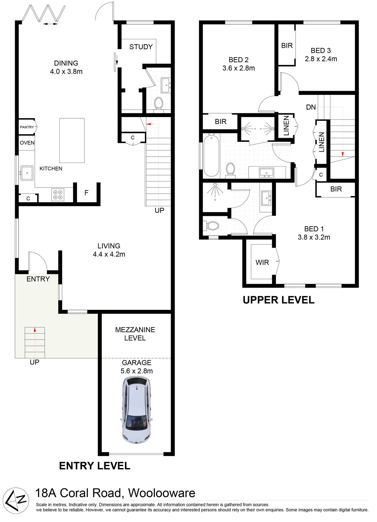 Floorplan of Homely semiDetached listing, 18A Coral Road, Woolooware NSW 2230