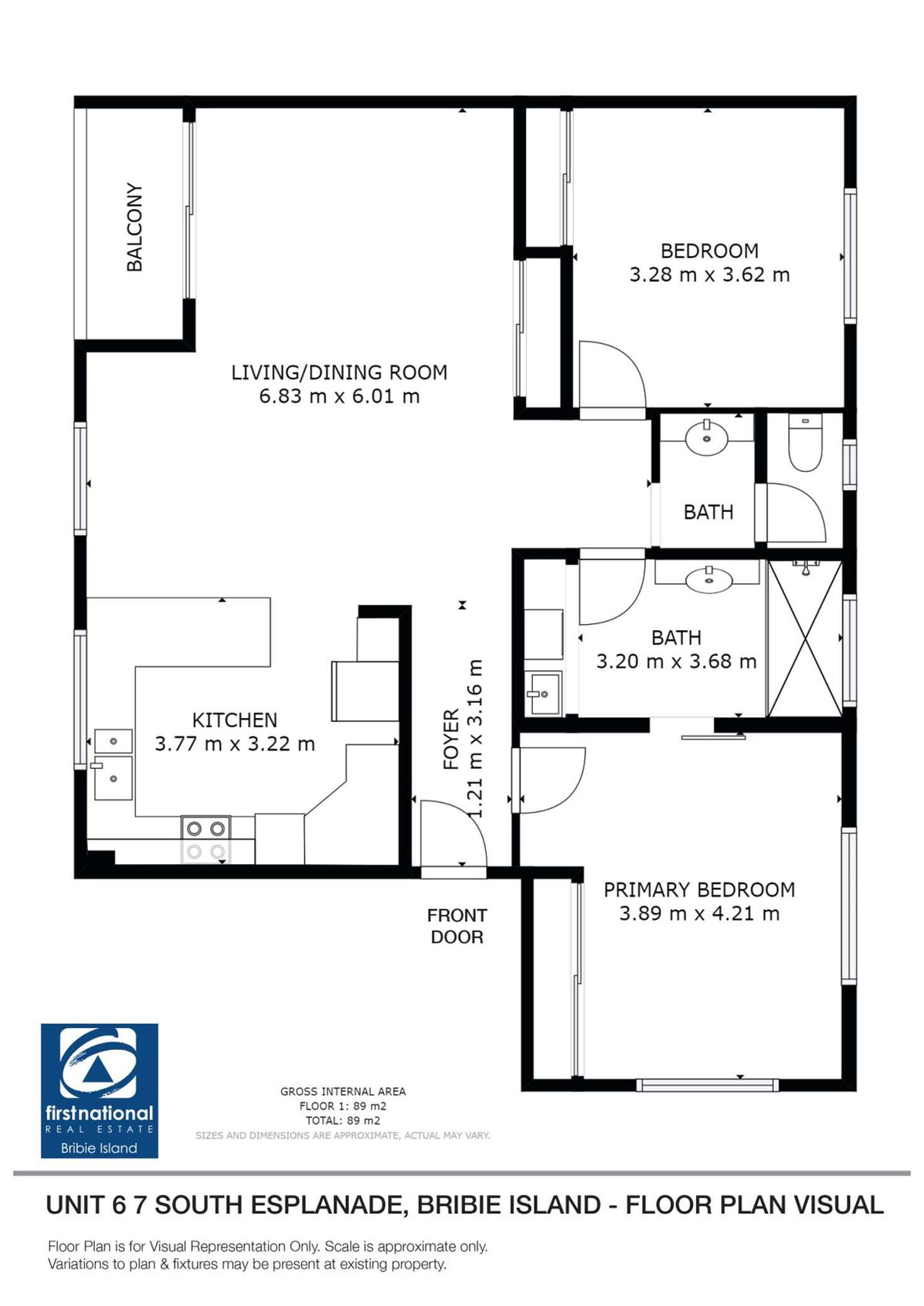Floorplan of Homely unit listing, 6/7 South Esplanade, Bongaree QLD 4507
