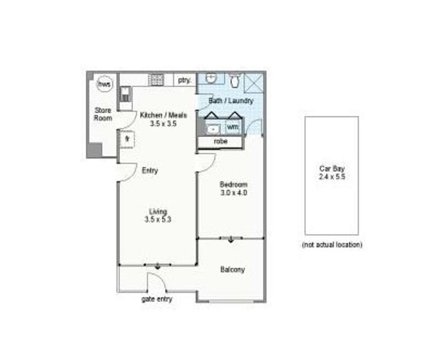 Floorplan of Homely apartment listing, 13/474 Murray Street, Perth WA 6000