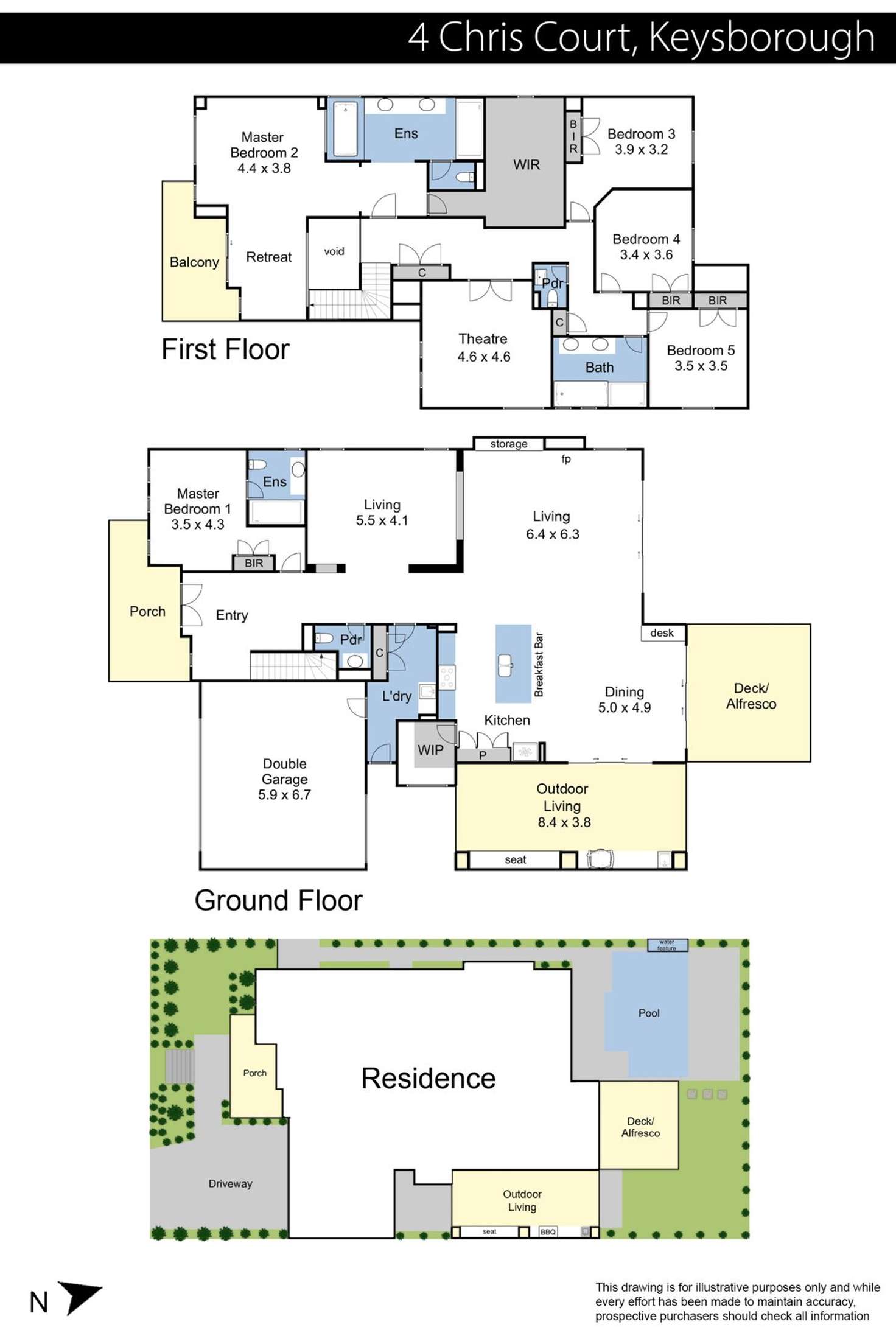 Floorplan of Homely house listing, 4 Chris Court, Keysborough VIC 3173
