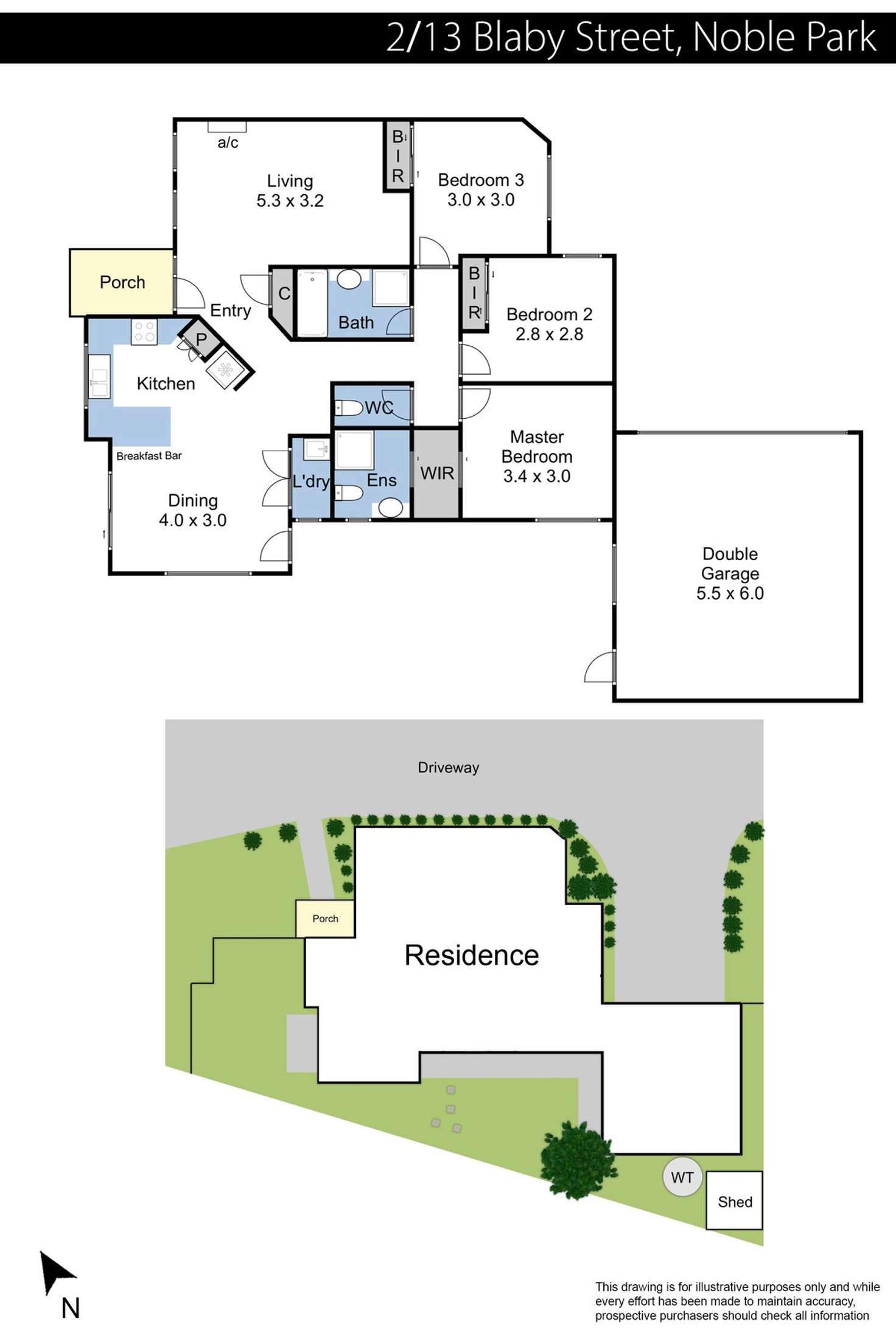 Floorplan of Homely unit listing, 2/13 Blaby Street, Noble Park VIC 3174