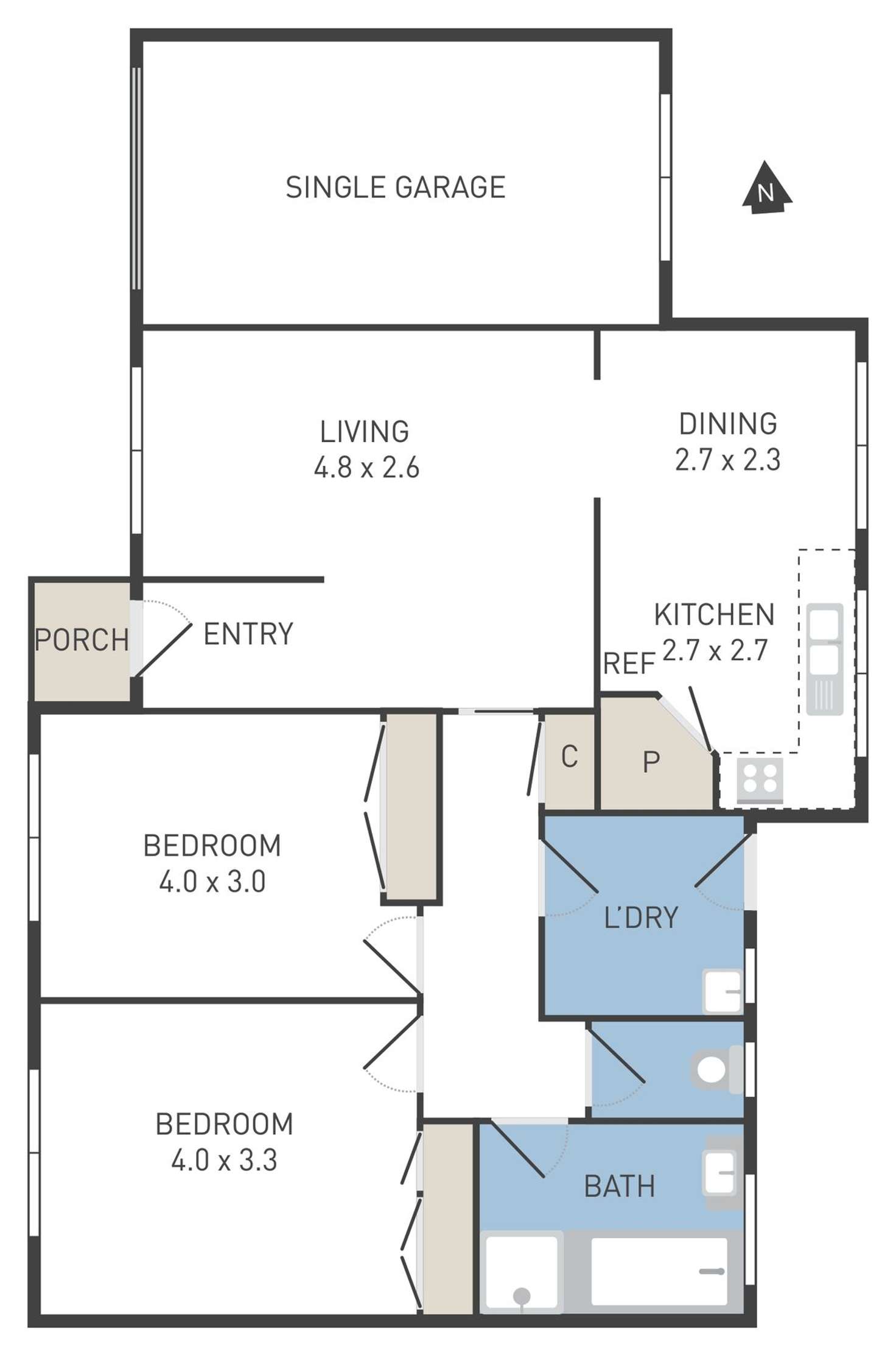 Floorplan of Homely unit listing, 6/27-29 Grace Street, Laverton VIC 3028