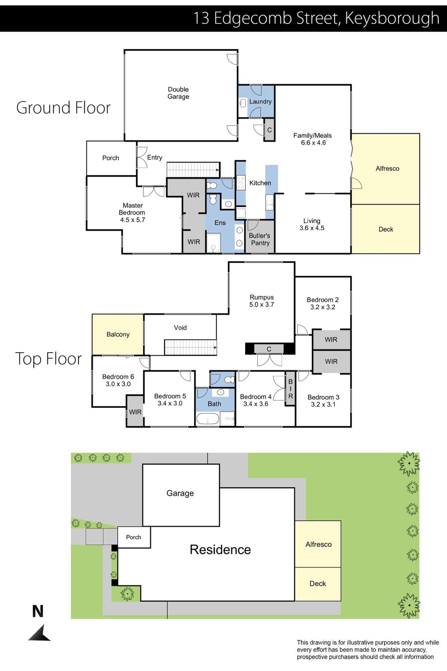 Floorplan of Homely house listing, 13 Edgecomb Street, Keysborough VIC 3173