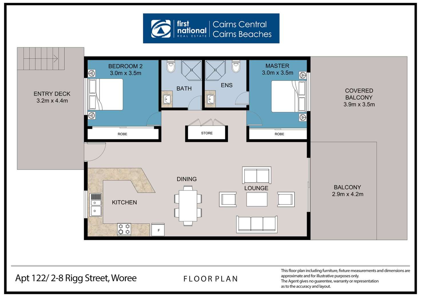 Floorplan of Homely unit listing, 122/2-8 Rigg Street, Woree QLD 4868