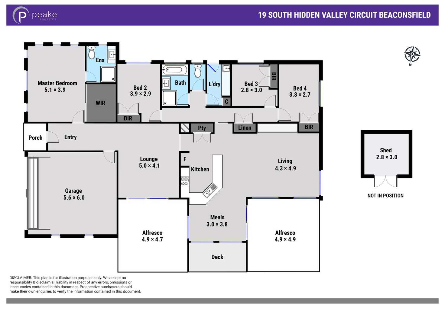Floorplan of Homely house listing, 19 South Hidden Valley Circuit, Beaconsfield VIC 3807