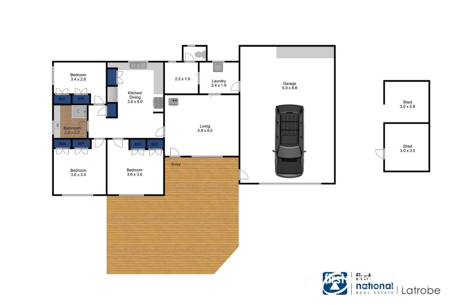 Floorplan of Homely house listing, 34 Hill Street, Toongabbie VIC 3856