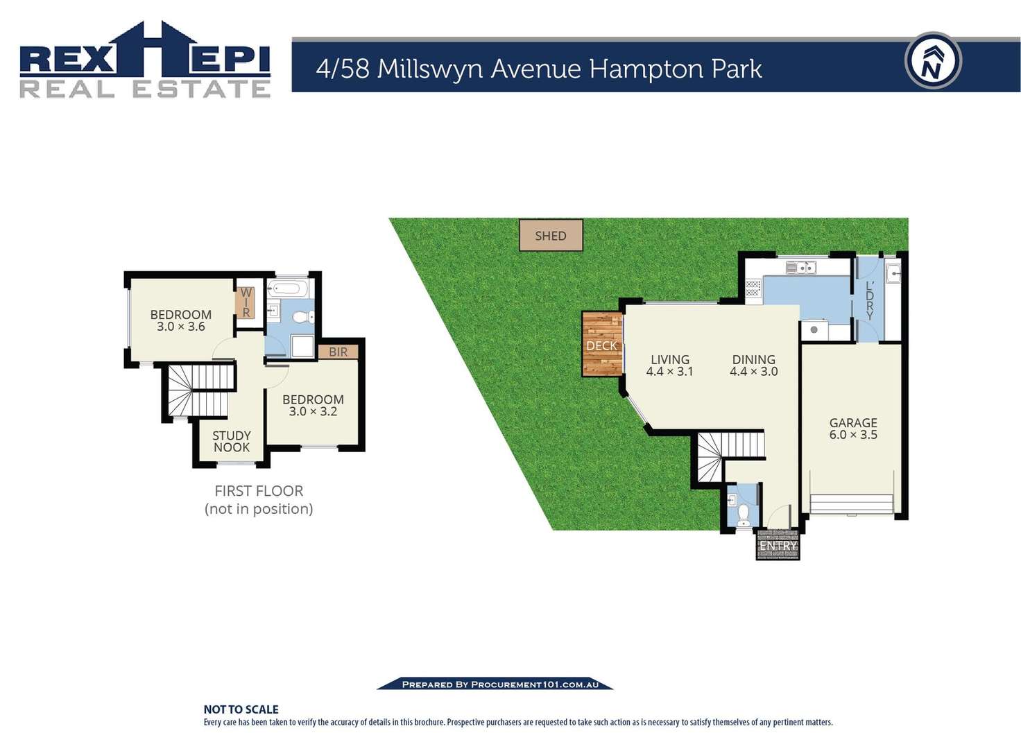 Floorplan of Homely townhouse listing, Unit 4/58 Millswyn Avenue, Hampton Park VIC 3976