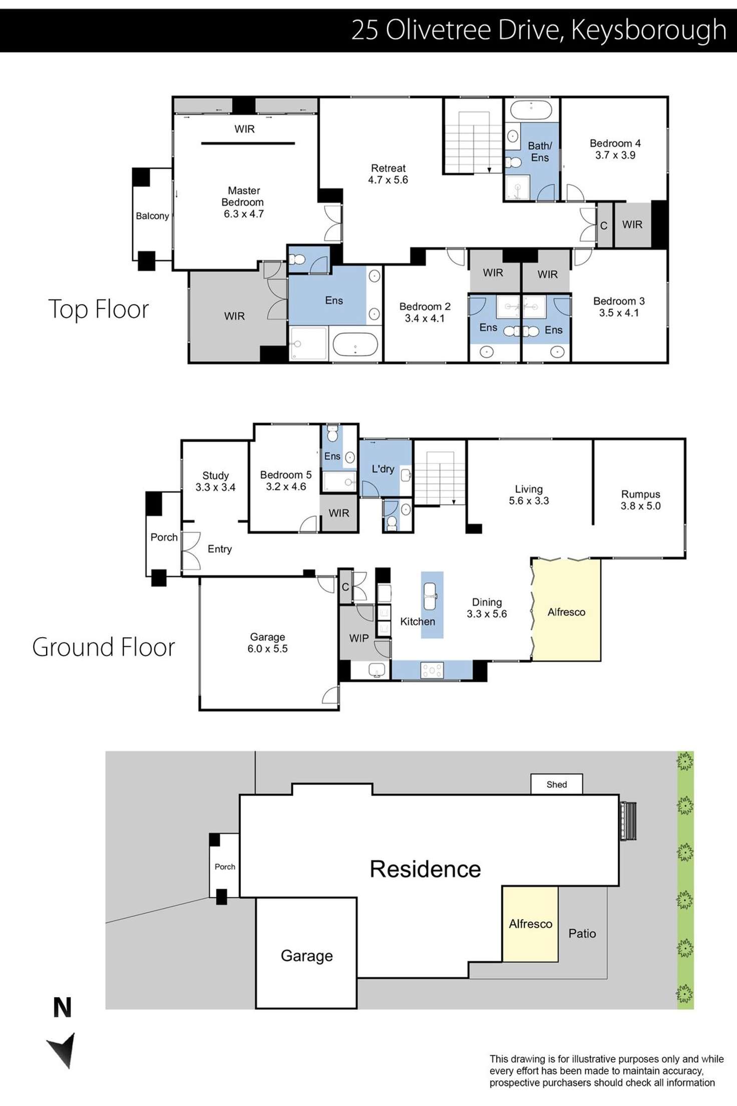Floorplan of Homely house listing, 25 Olivetree Drive, Keysborough VIC 3173
