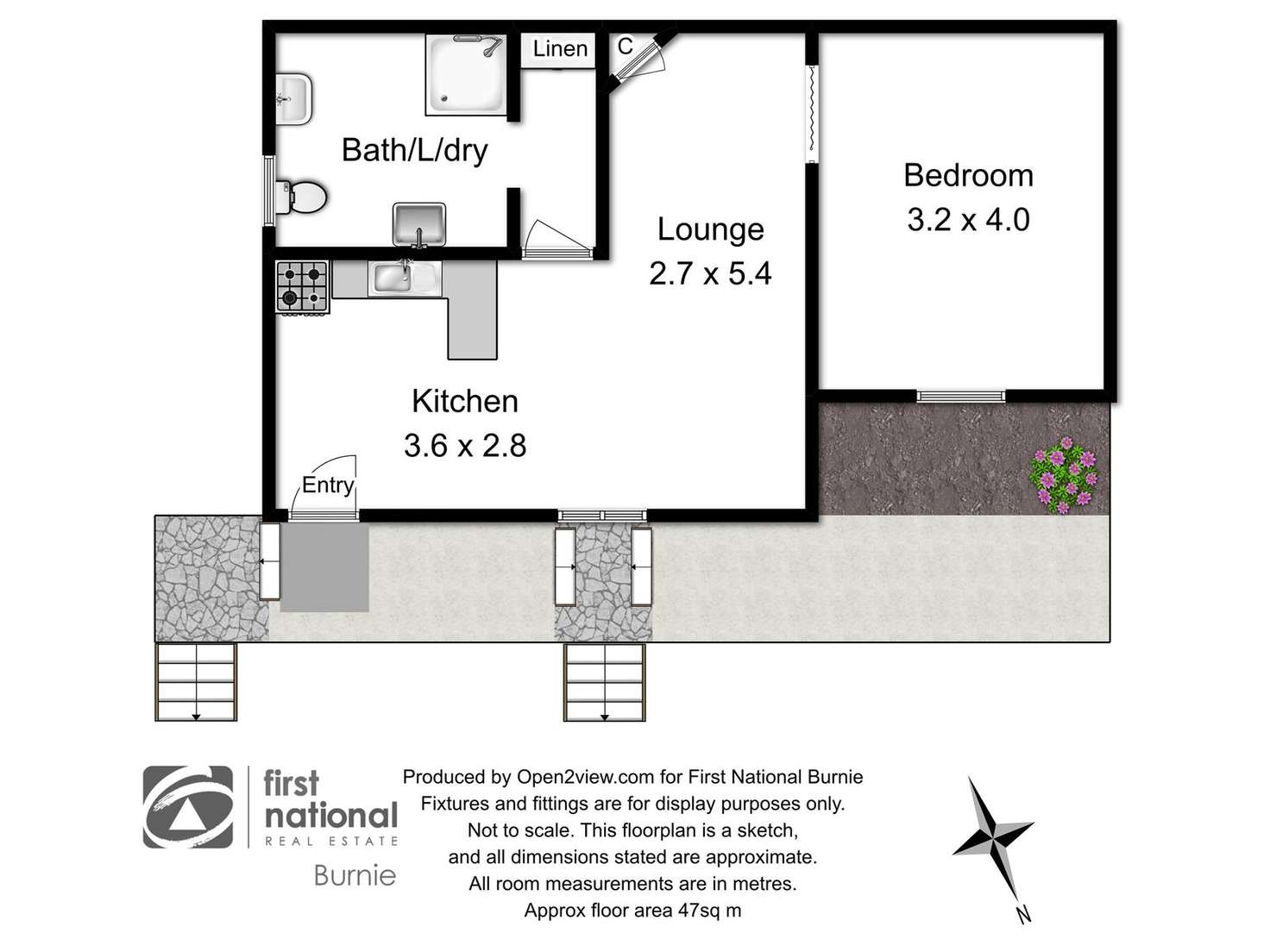 Floorplan of Homely unit listing, 1/21 Olive Street, Burnie TAS 7320