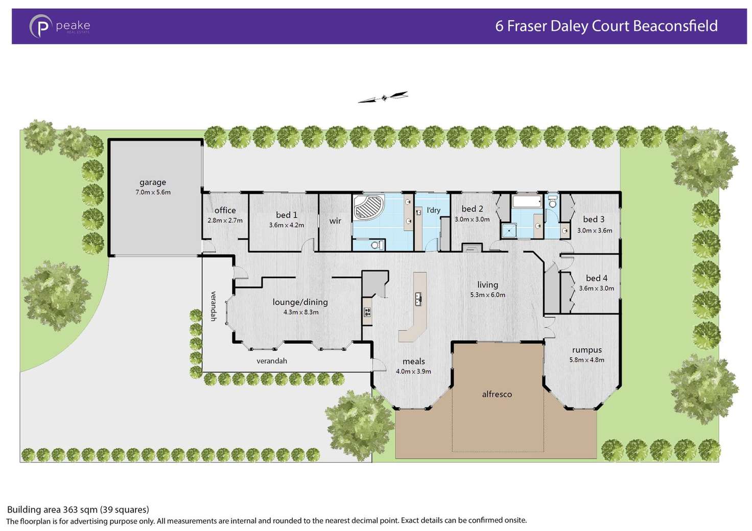 Floorplan of Homely house listing, 6 Fraser Daley Court, Beaconsfield VIC 3807