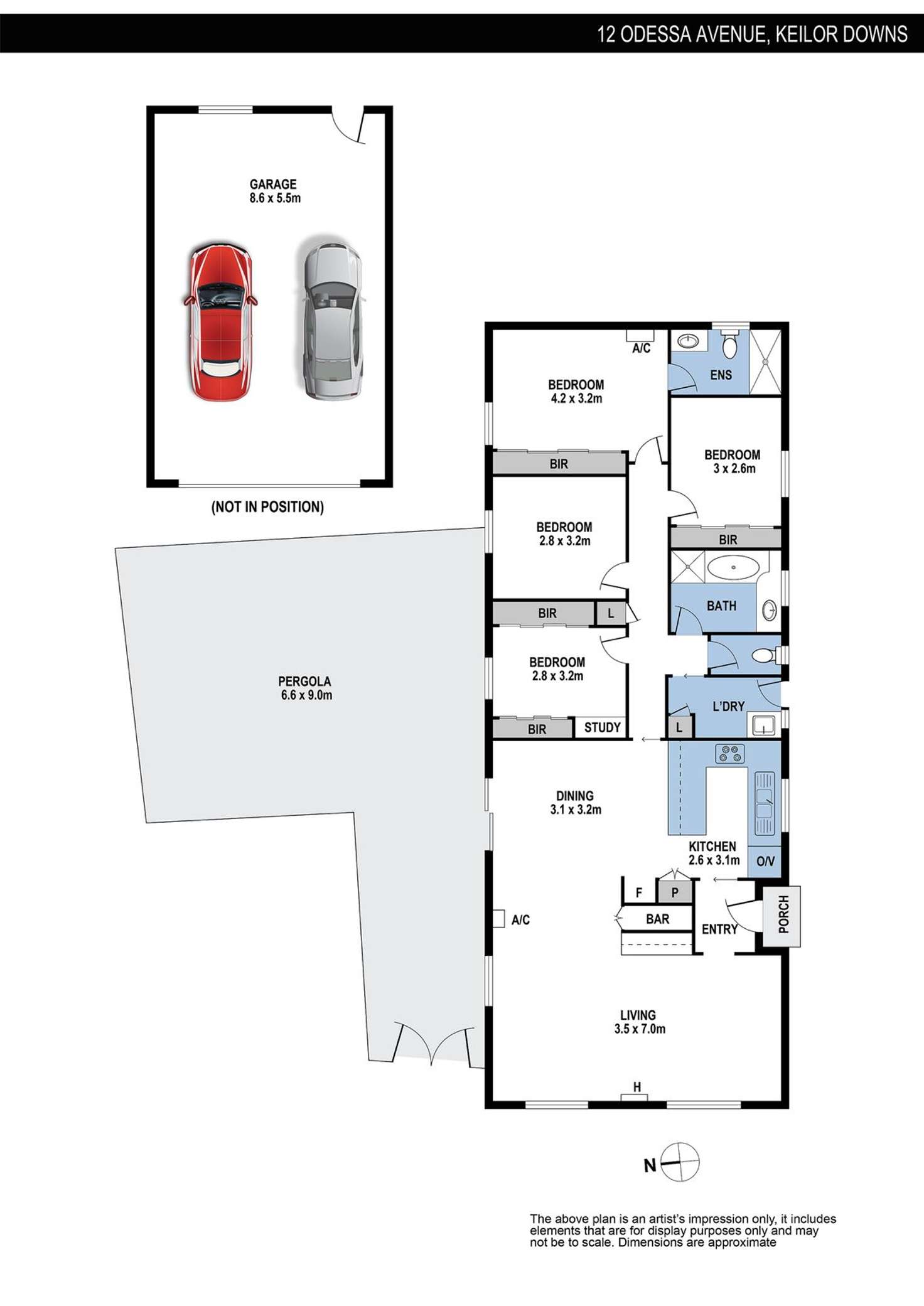 Floorplan of Homely house listing, 12 Odessa Avenue, Keilor Downs VIC 3038