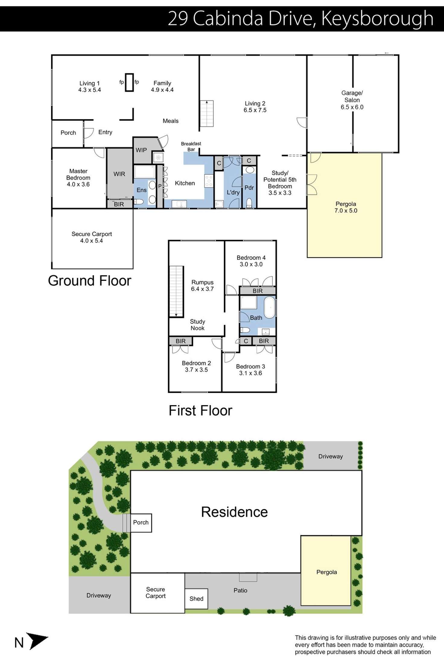 Floorplan of Homely house listing, 29 Cabinda Drive, Keysborough VIC 3173