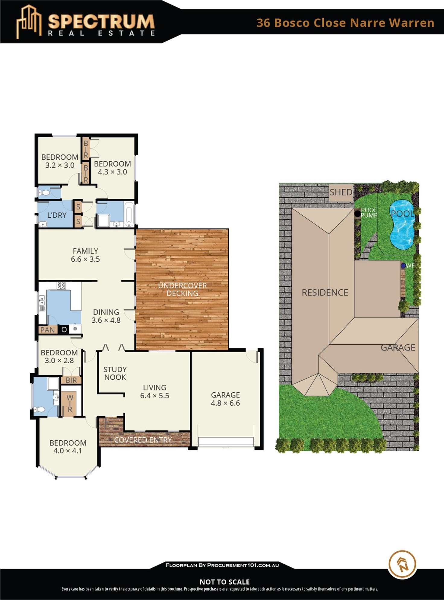 Floorplan of Homely house listing, 36 Bosco Close, Narre Warren VIC 3805