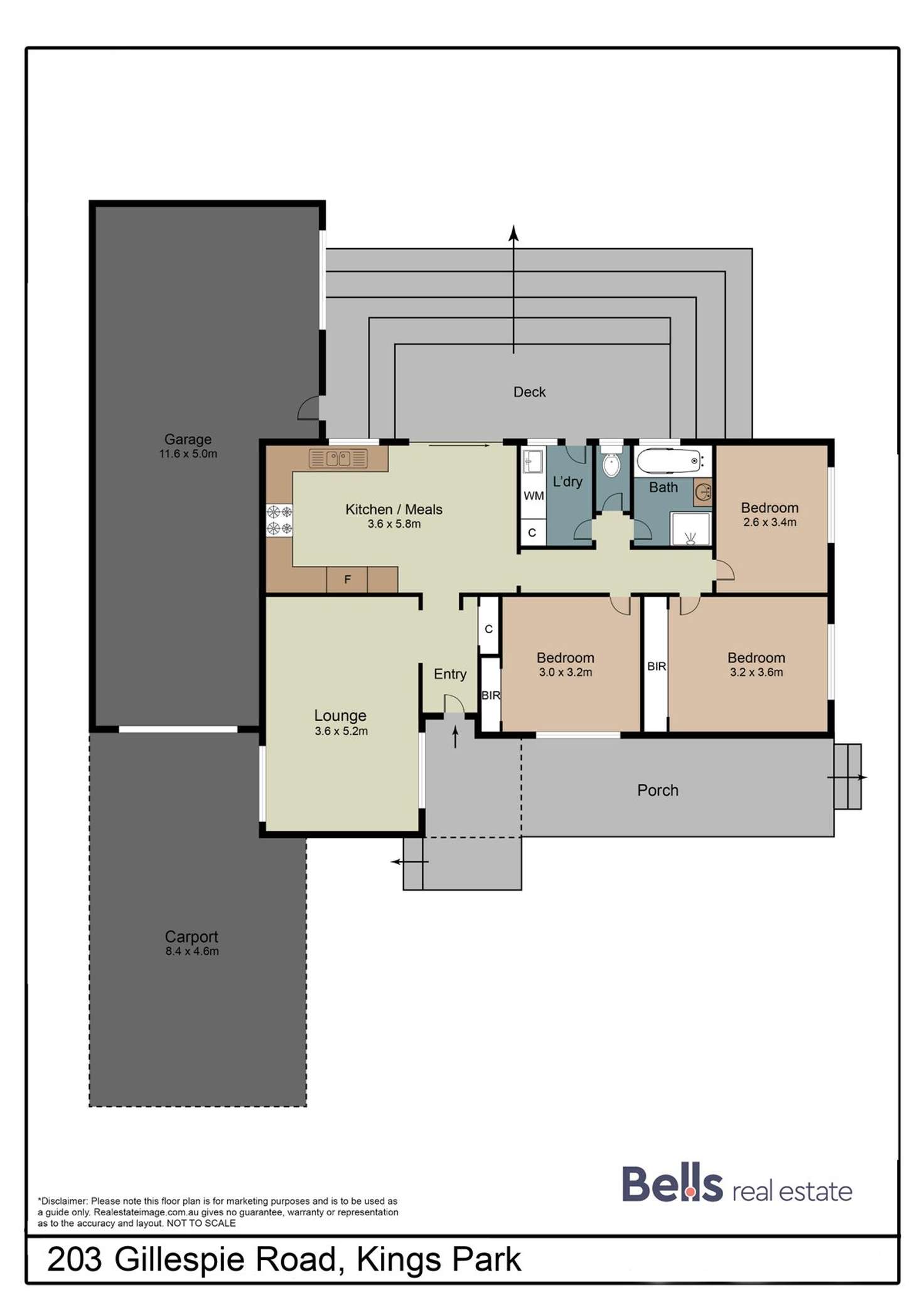 Floorplan of Homely house listing, 203 Gillespie Road, Kings Park VIC 3021