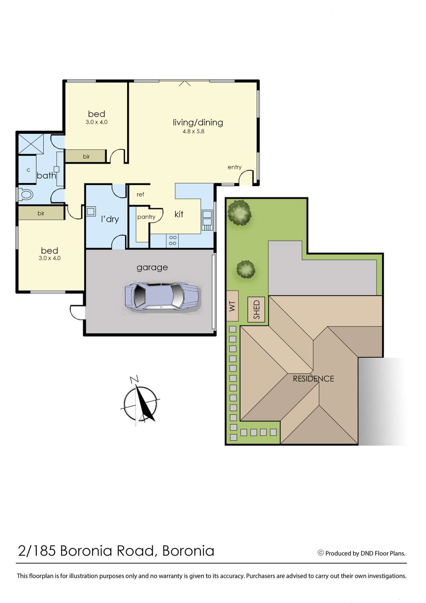 Floorplan of Homely townhouse listing, 2/185 Boronia Road, Boronia VIC 3155