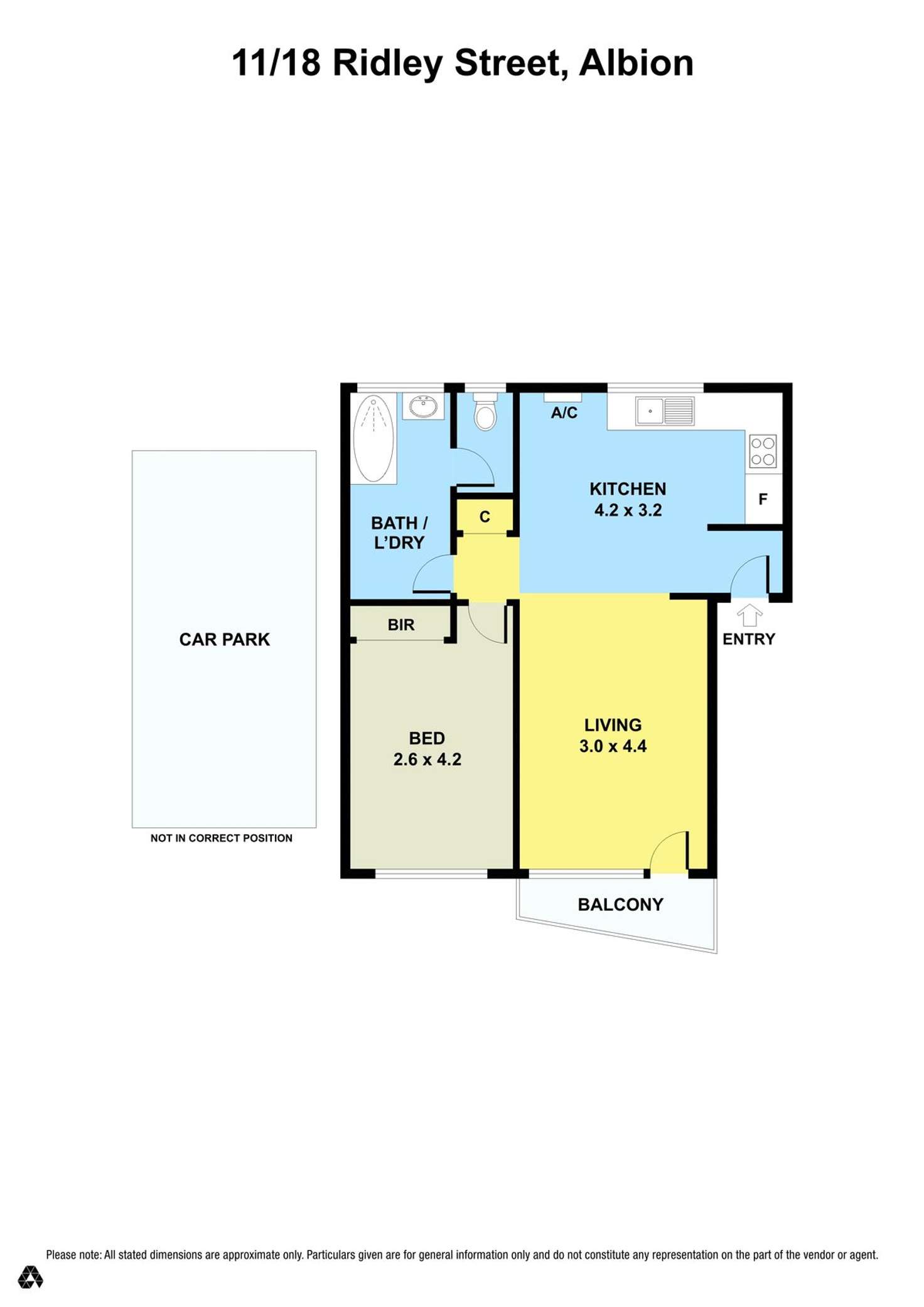 Floorplan of Homely apartment listing, 11/18 Ridley Street, Albion VIC 3020