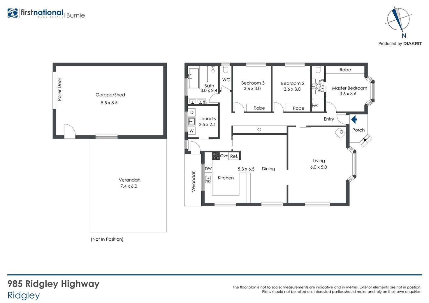 Floorplan of Homely house listing, 985 Ridgley Highway, Ridgley TAS 7321