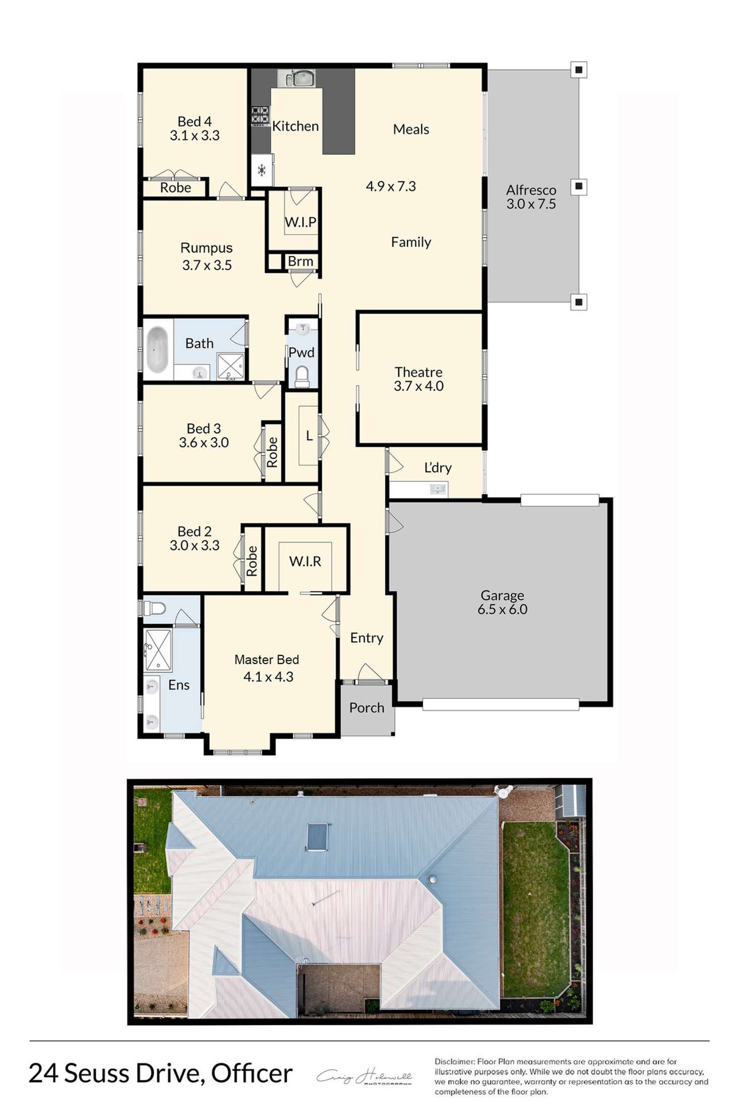 Floorplan of Homely house listing, 24 Seuss Drive, Officer VIC 3809