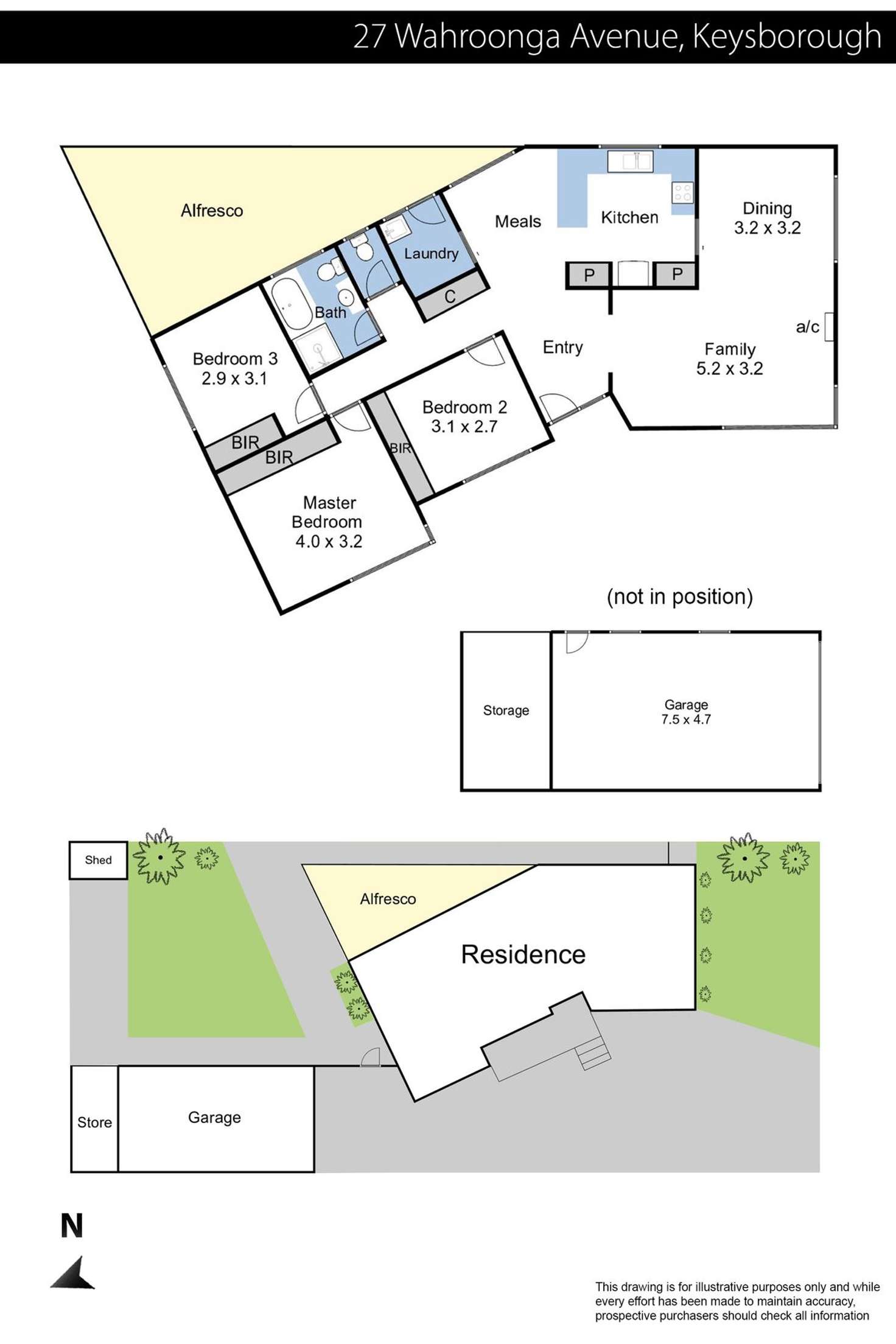 Floorplan of Homely house listing, 27 Wahroonga Avenue, Keysborough VIC 3173