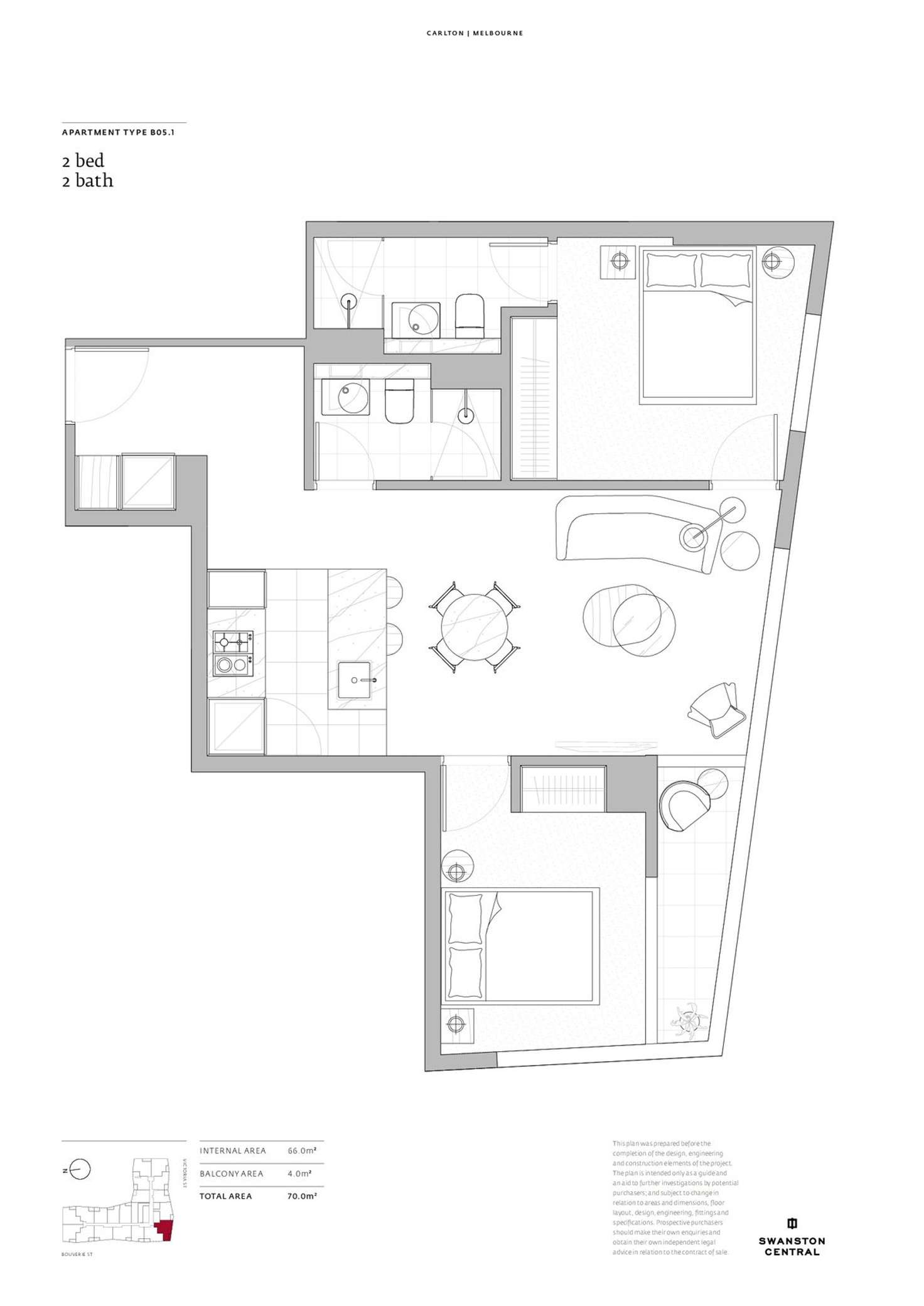 Floorplan of Homely apartment listing, 4208/160-170 Victoria Street, Carlton VIC 3053