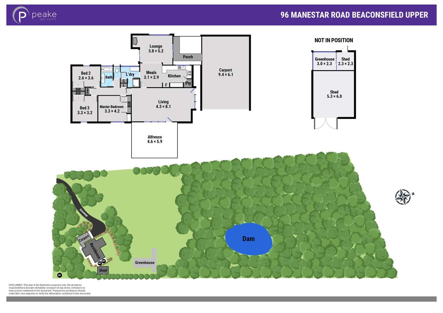 Floorplan of Homely house listing, 96 Manestar Road, Beaconsfield Upper VIC 3808