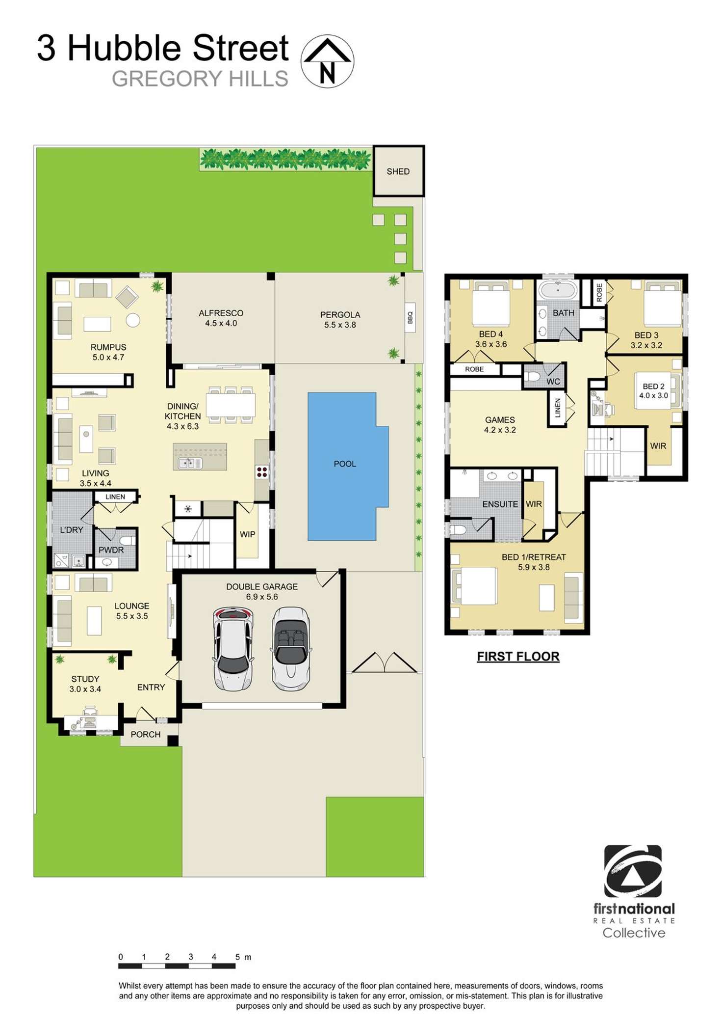 Floorplan of Homely house listing, 3 Hubble Street, Gregory Hills NSW 2557