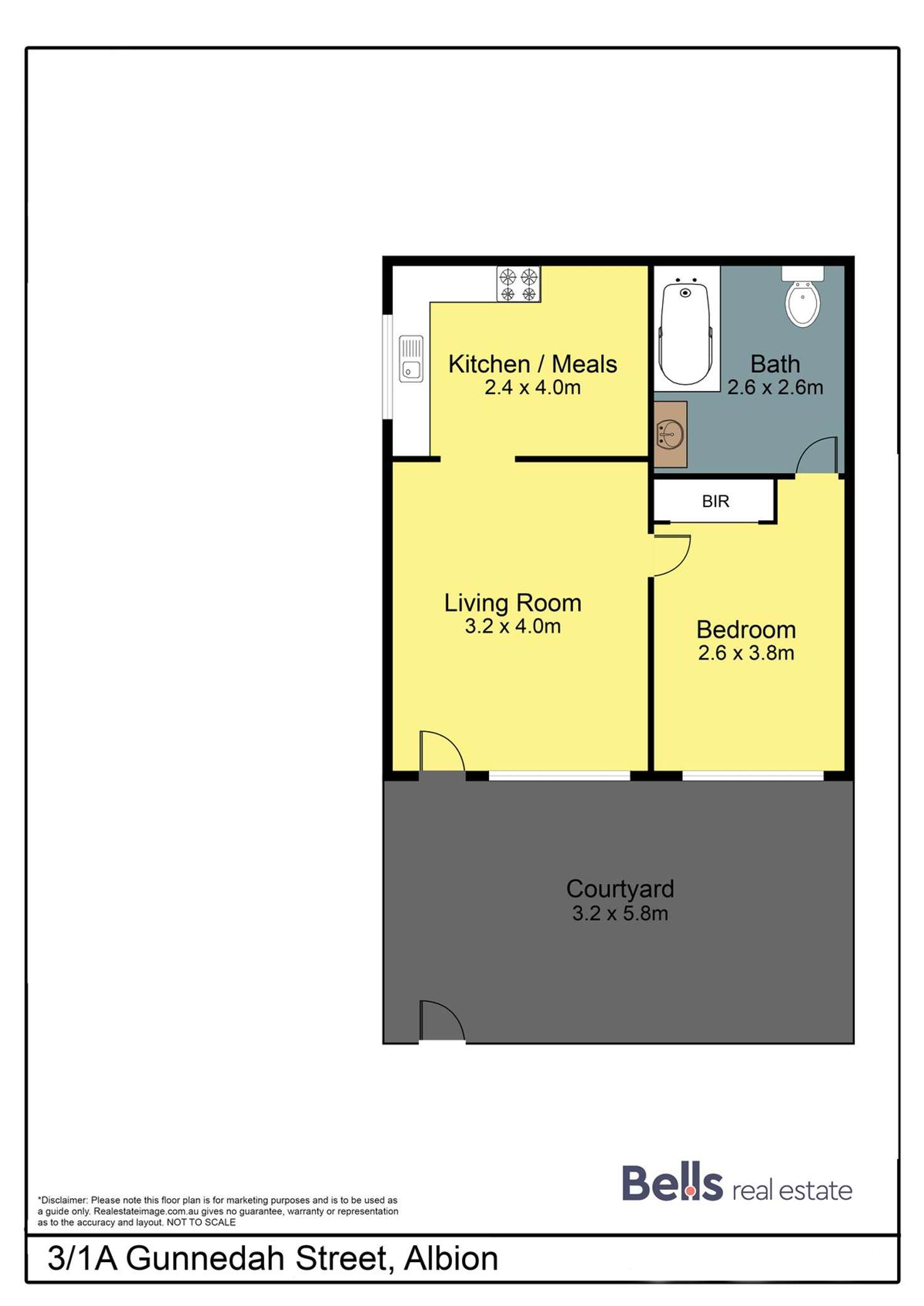 Floorplan of Homely unit listing, 3/1A Gunnedah Street, Albion VIC 3020