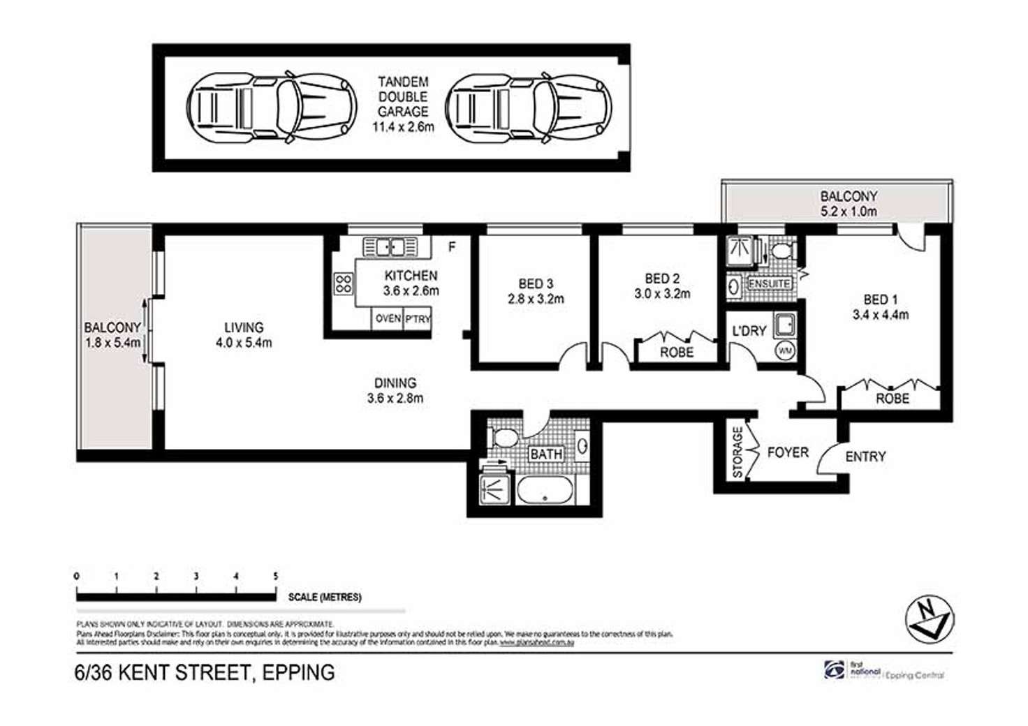 Floorplan of Homely unit listing, 6/36 Kent Street, Epping NSW 2121