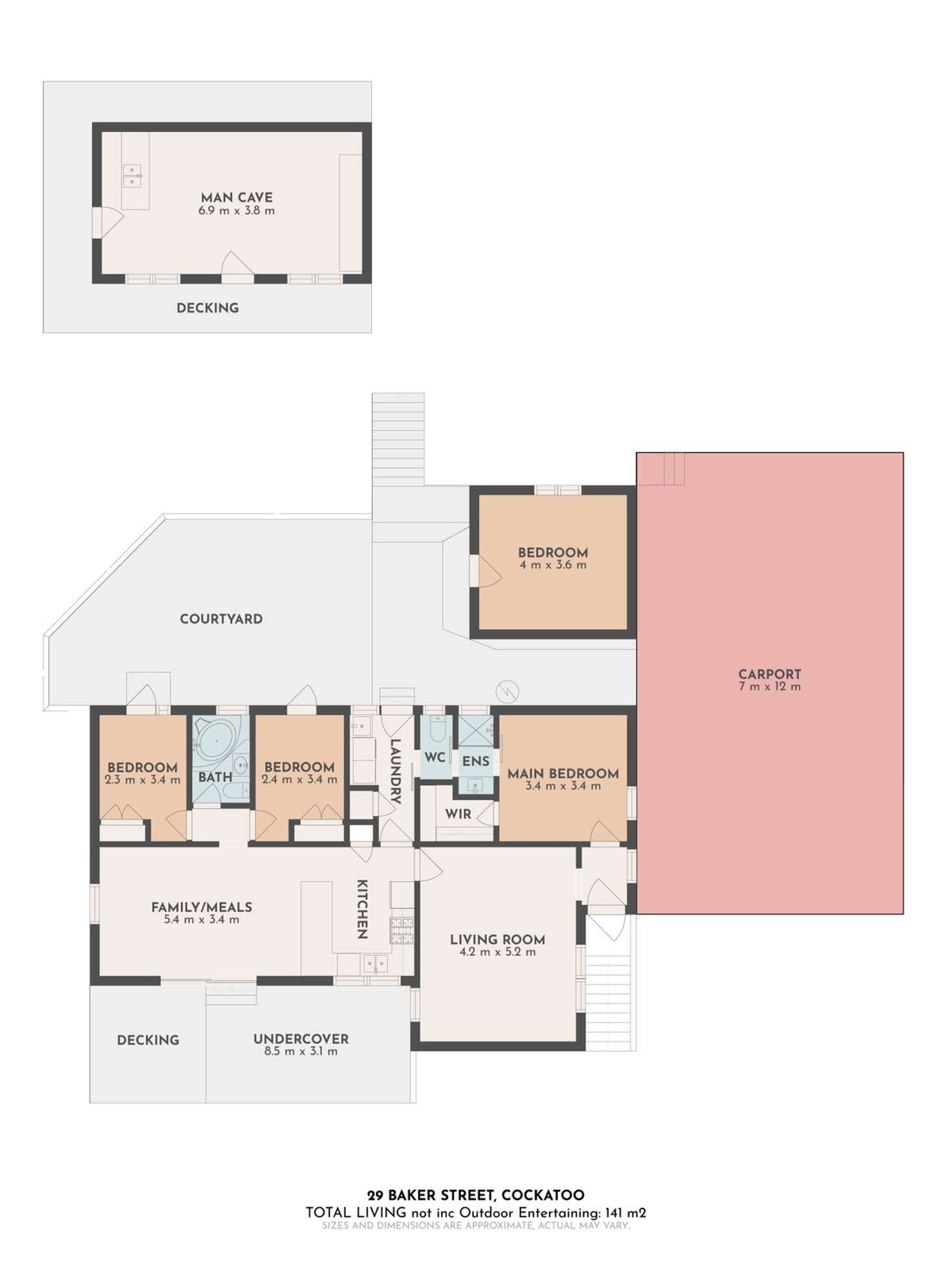 Floorplan of Homely house listing, 29 Baker Street, Cockatoo VIC 3781