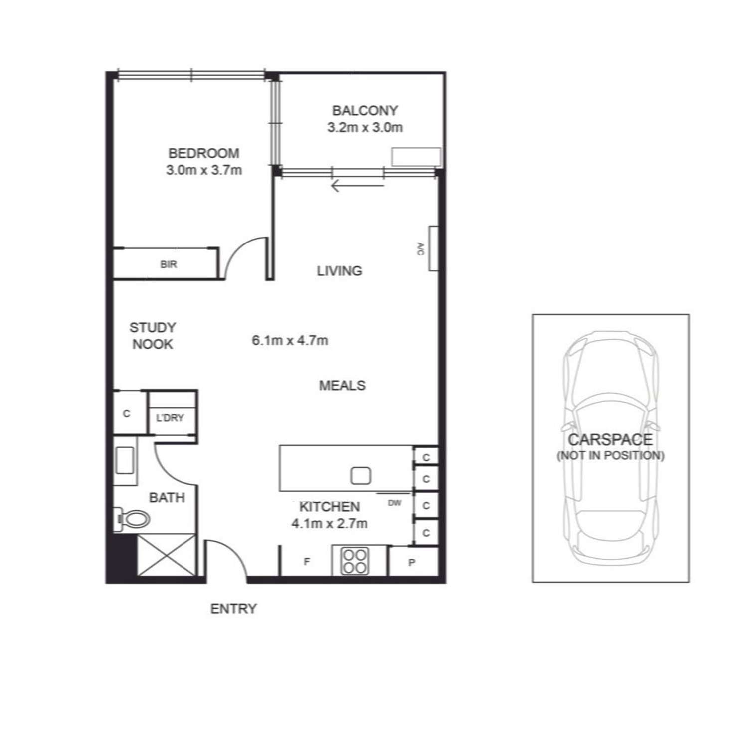 Floorplan of Homely apartment listing, 1508/51 Homer Street, Moonee Ponds VIC 3039