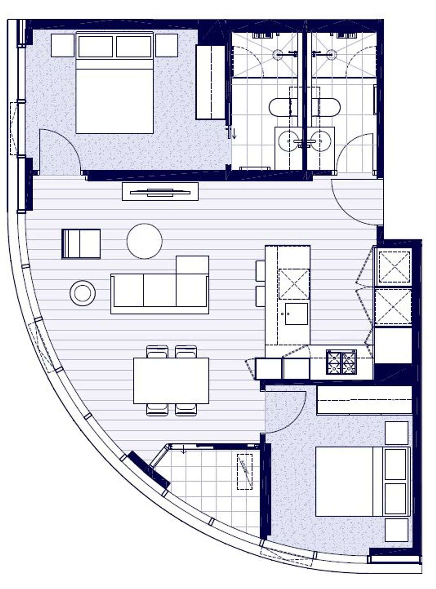 Floorplan of Homely apartment listing, 1205/393 Spencer Street, West Melbourne VIC 3003