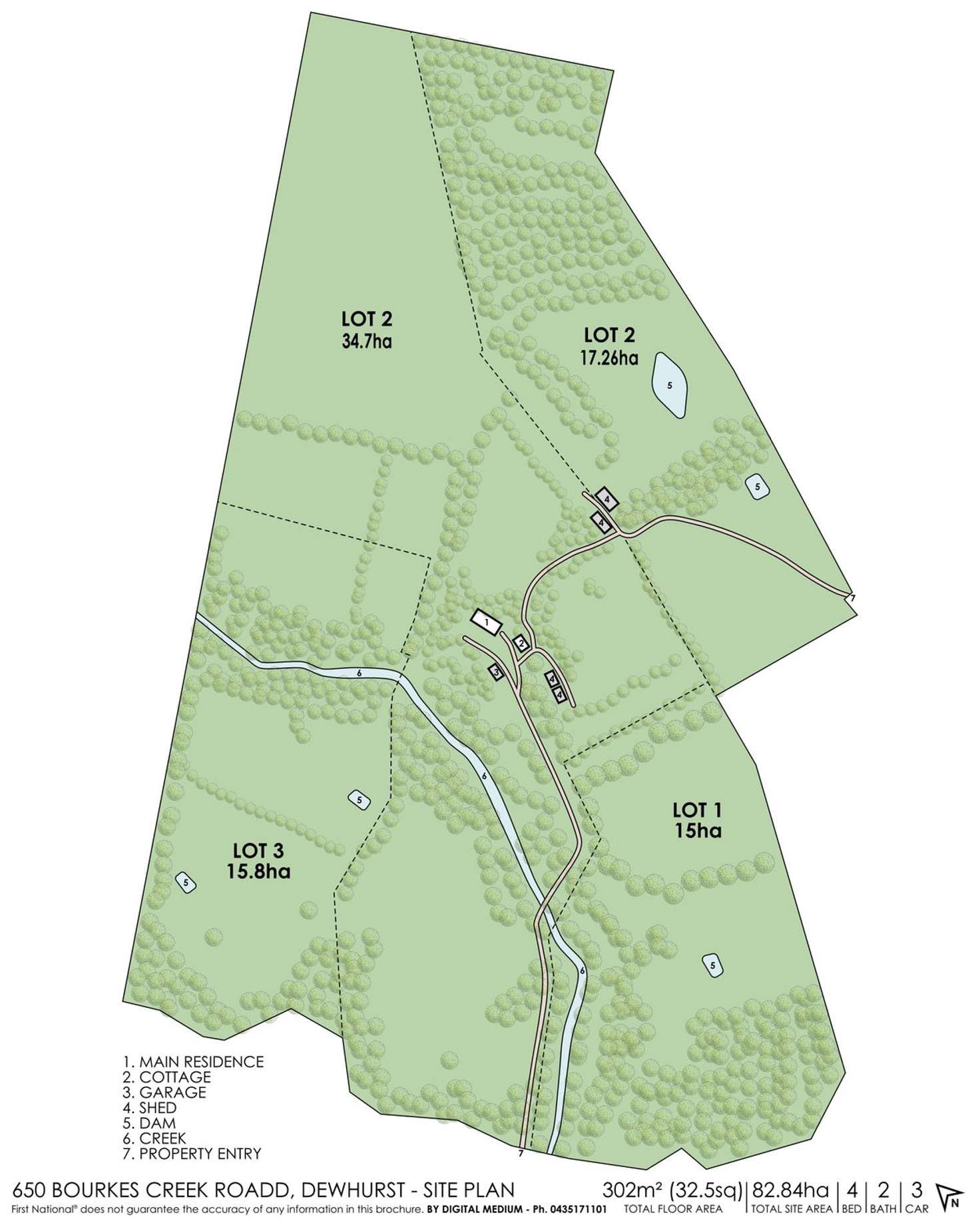 Floorplan of Homely acreageSemiRural listing, 650 Bourkes Creek Road, Dewhurst VIC 3808