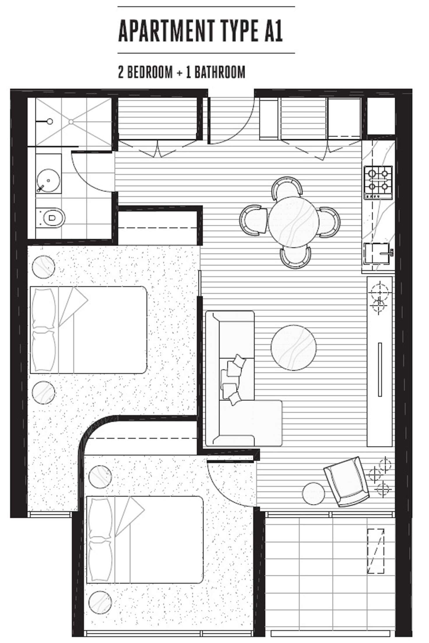 Floorplan of Homely apartment listing, 1311/33 Blackwood Street, North Melbourne VIC 3051