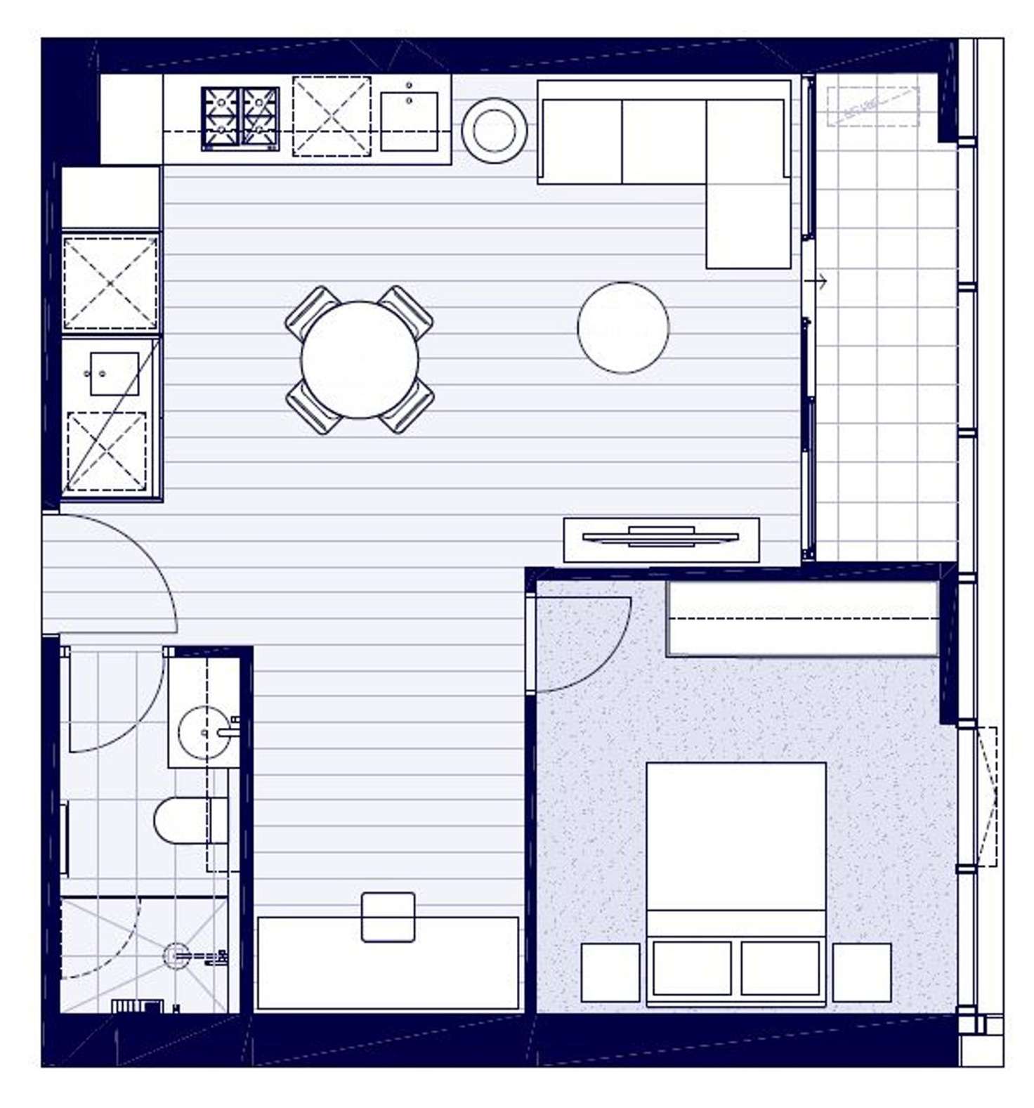 Floorplan of Homely apartment listing, 601/105 Batman Street, West Melbourne VIC 3003