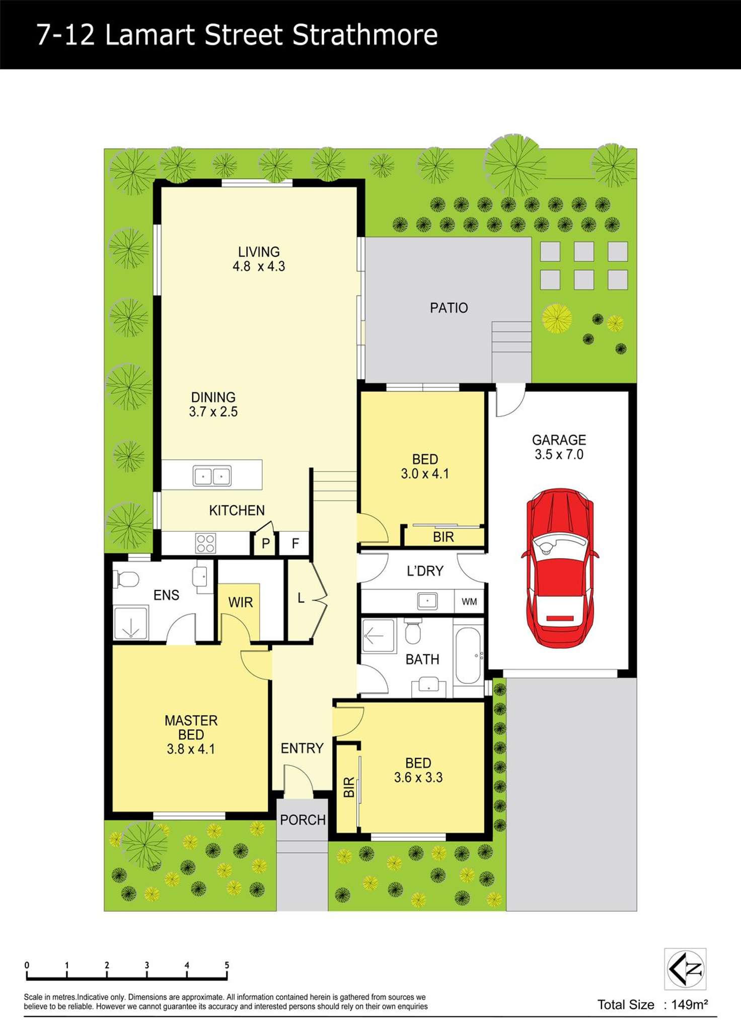 Floorplan of Homely townhouse listing, 7/12 Lamart Street, Strathmore VIC 3041