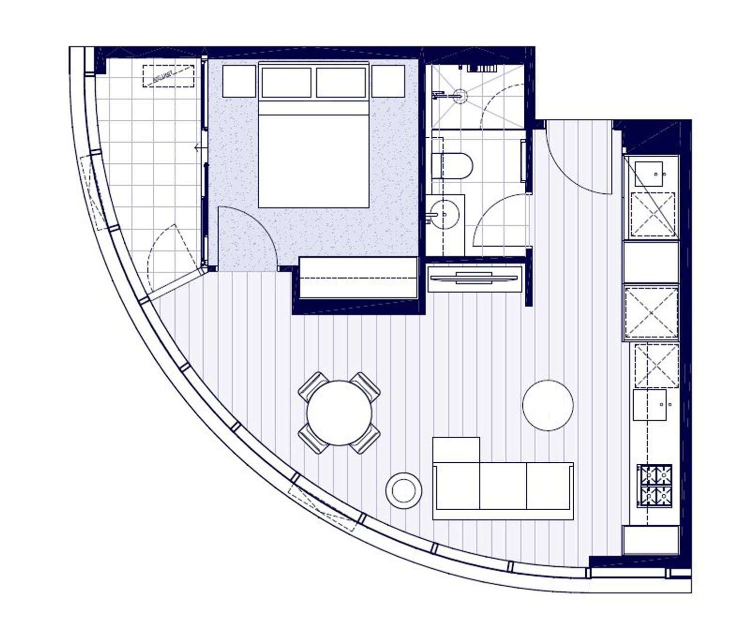 Floorplan of Homely apartment listing, 1408/393 Spencer Street, West Melbourne VIC 3003