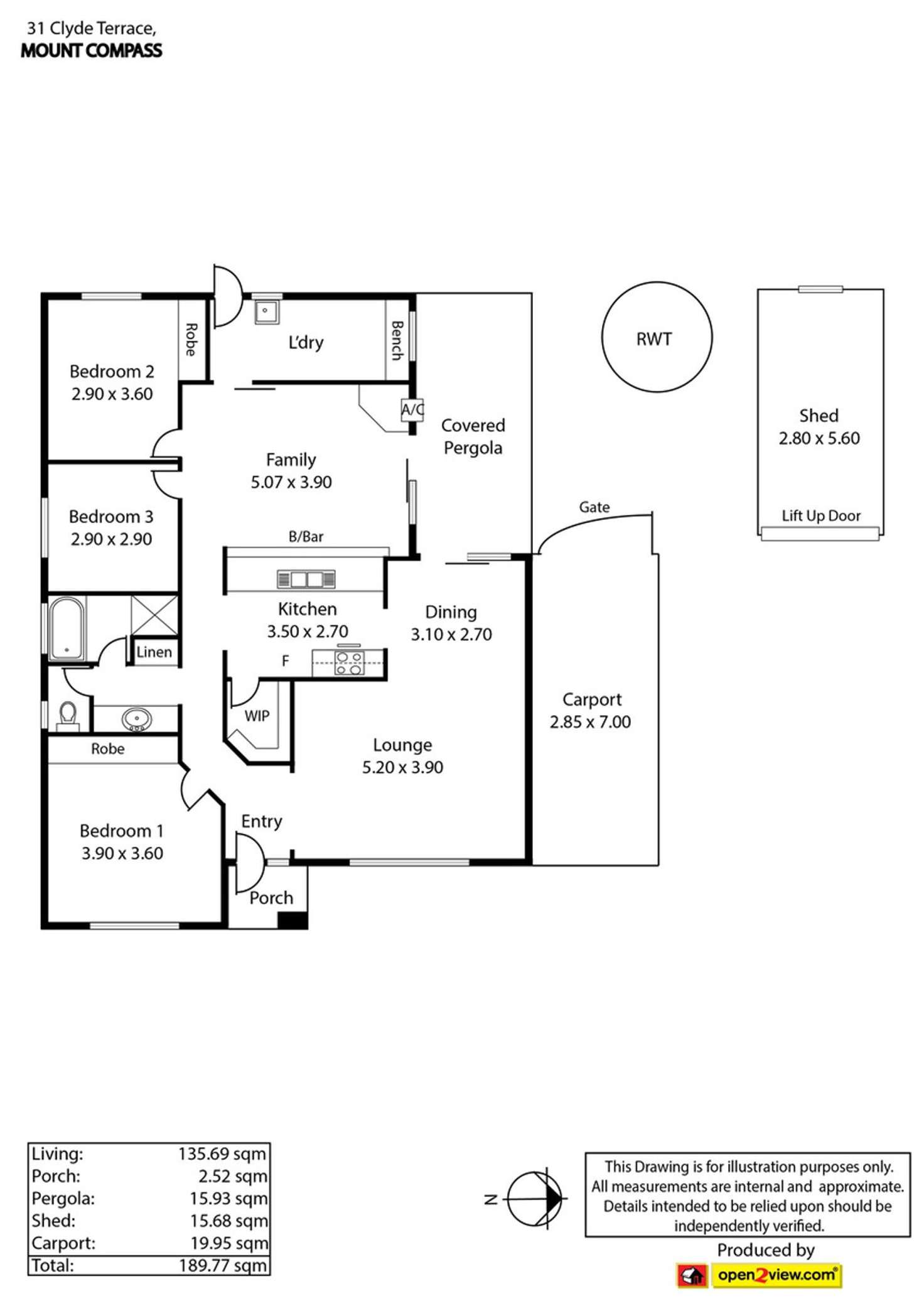 Floorplan of Homely house listing, 31 Clyde Terrace, Mount Compass SA 5210