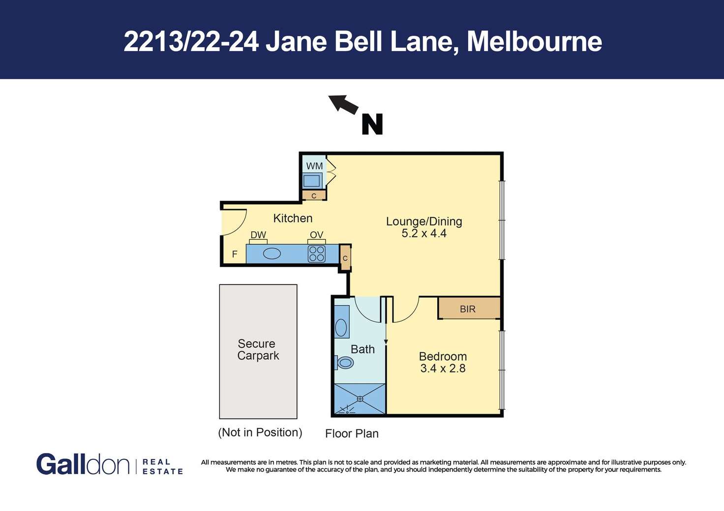 Floorplan of Homely apartment listing, 2213/22-24 Jane Bell Lane, Melbourne VIC 3000