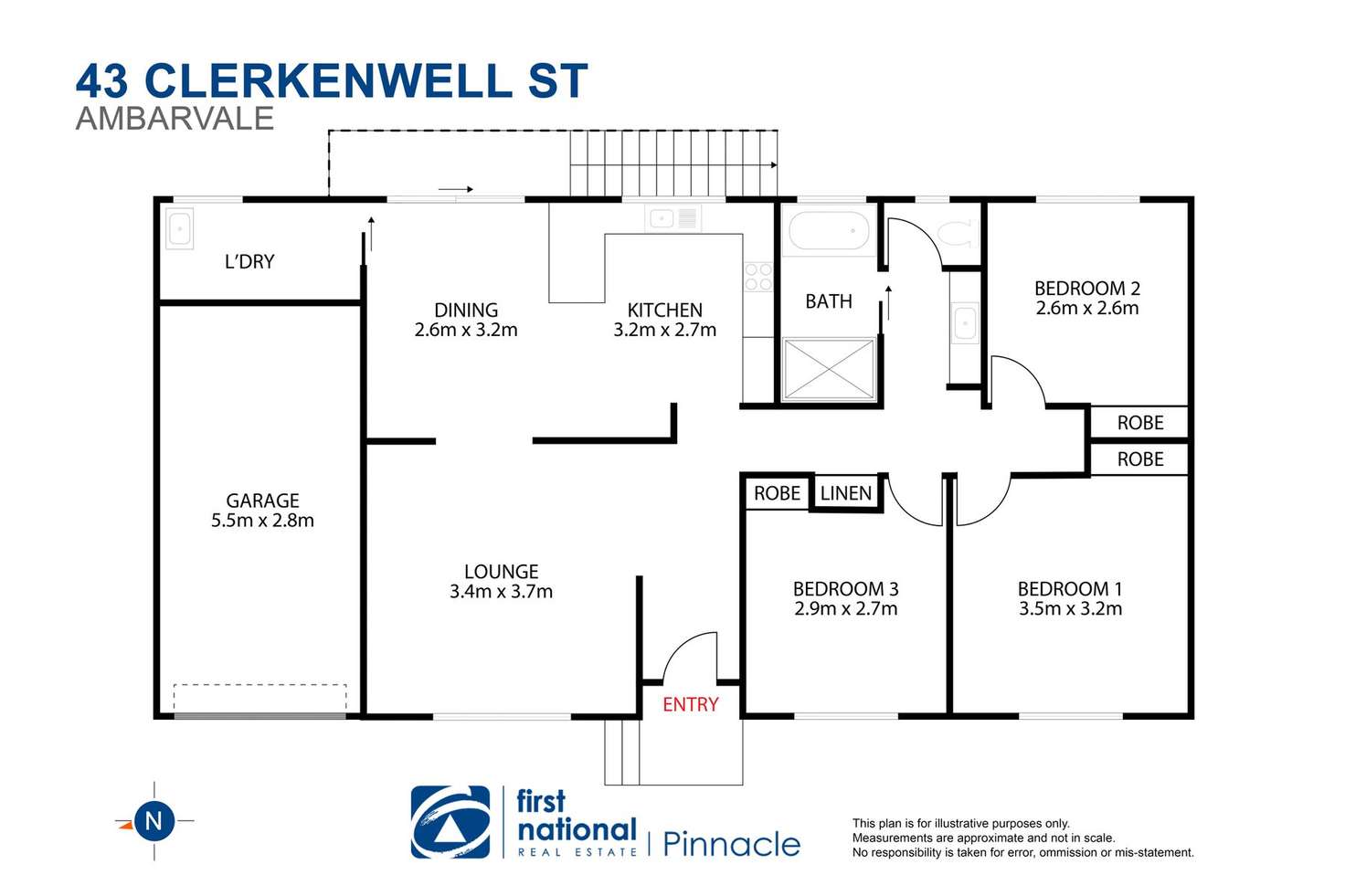 Floorplan of Homely house listing, 43 Clerkenwell Street, Ambarvale NSW 2560