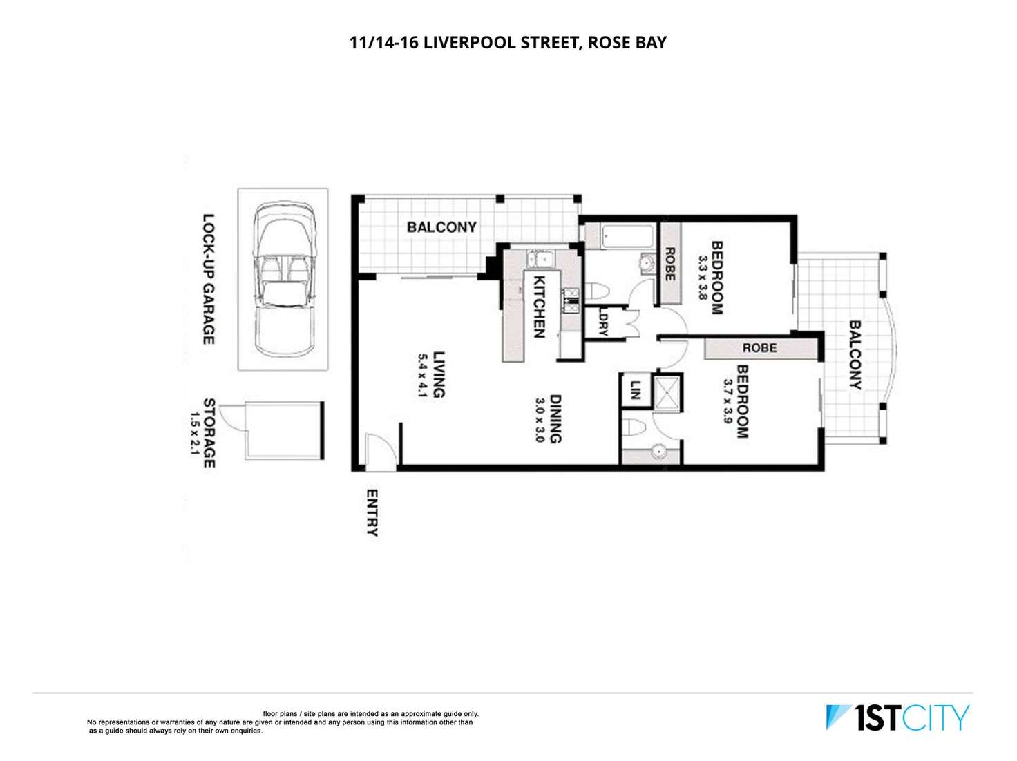 Floorplan of Homely apartment listing, 11/14-16 Liverpool Street, Rose Bay NSW 2029