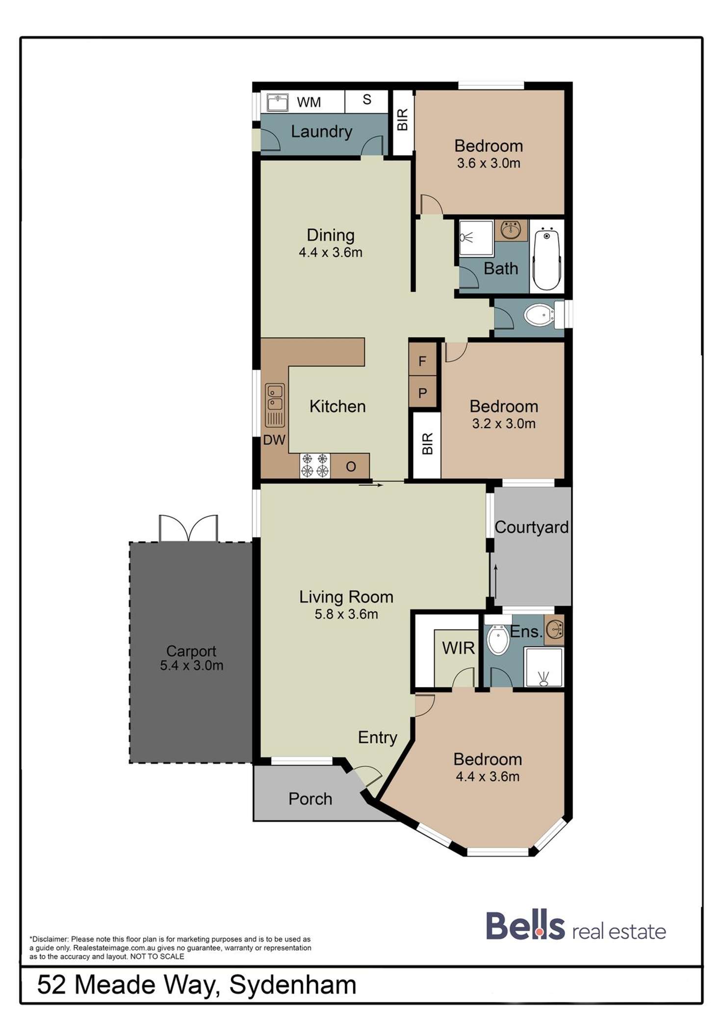 Floorplan of Homely house listing, 52 Meade Way, Sydenham VIC 3037