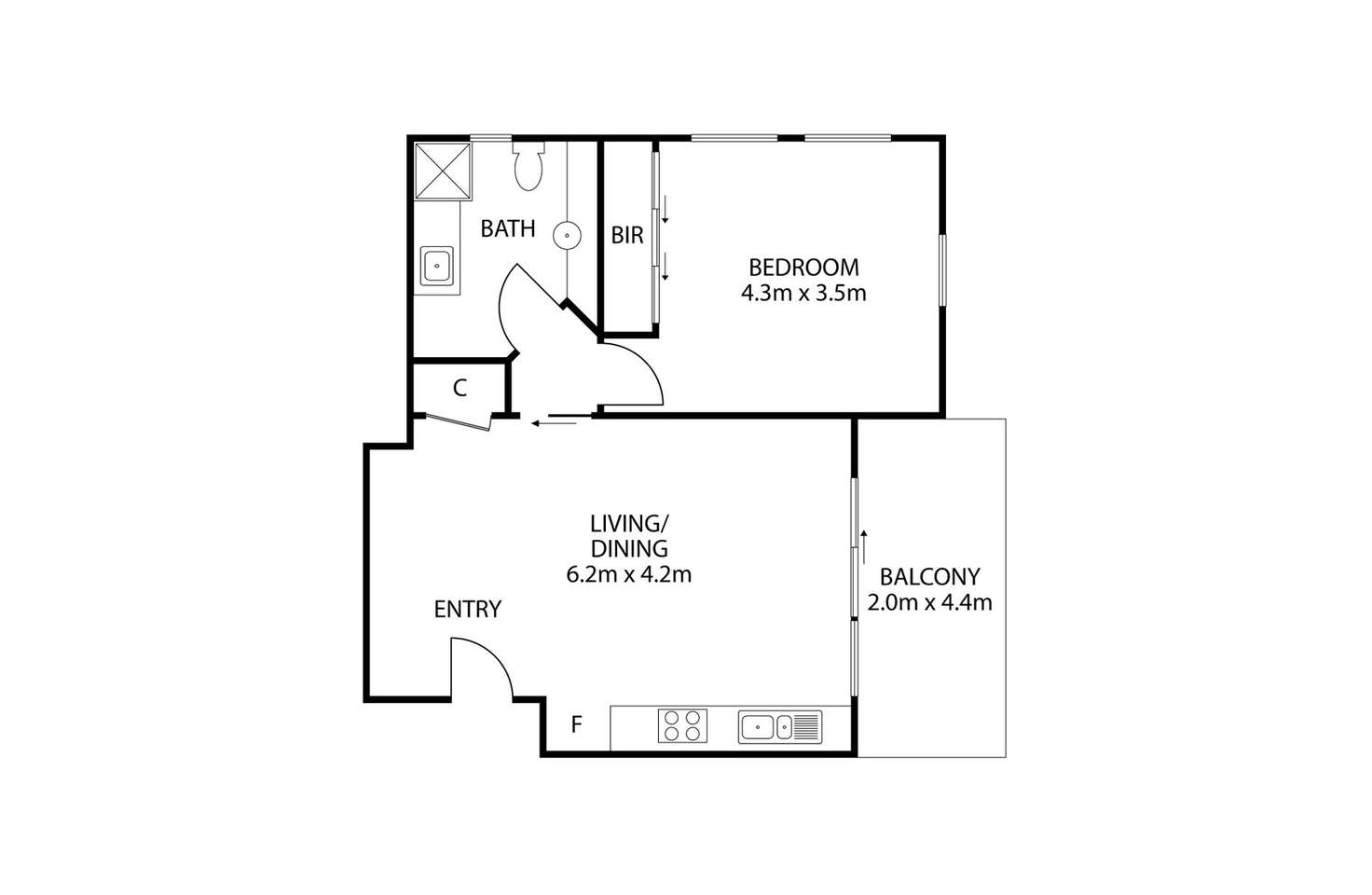 Floorplan of Homely apartment listing, 4/28 Pin Oak Crescent, Flemington VIC 3031