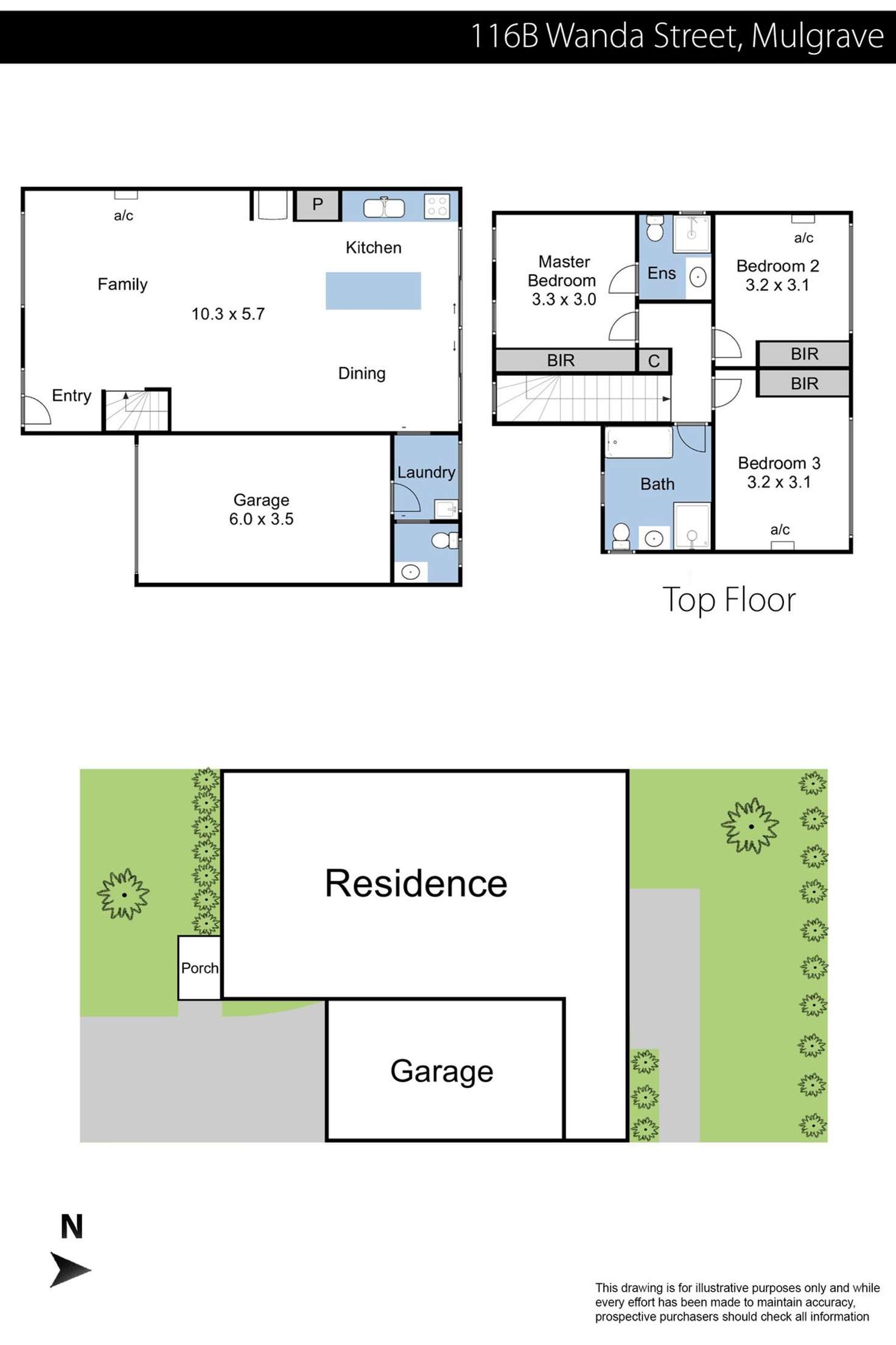 Floorplan of Homely townhouse listing, 116B Wanda Street, Mulgrave VIC 3170