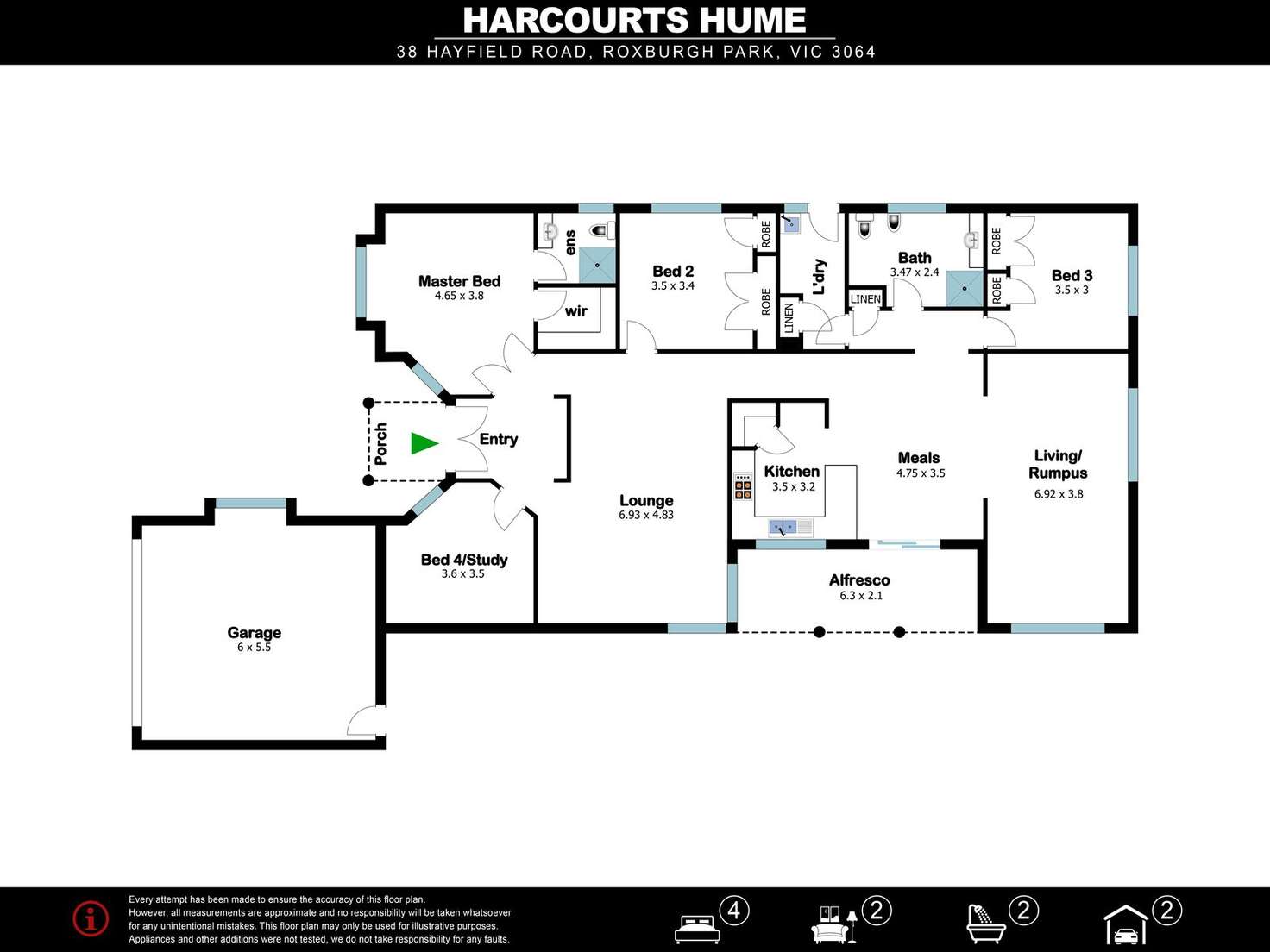 Floorplan of Homely house listing, 38 Hayfield Road, Roxburgh Park VIC 3064
