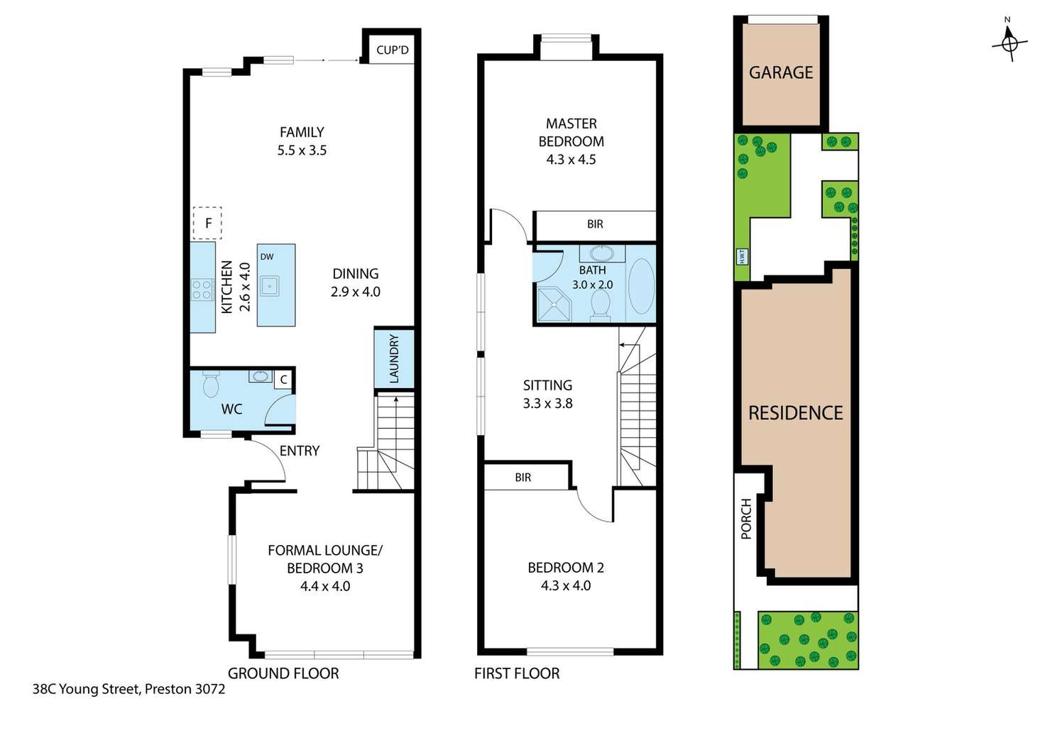 Floorplan of Homely townhouse listing, 38c Young Street, Preston VIC 3072