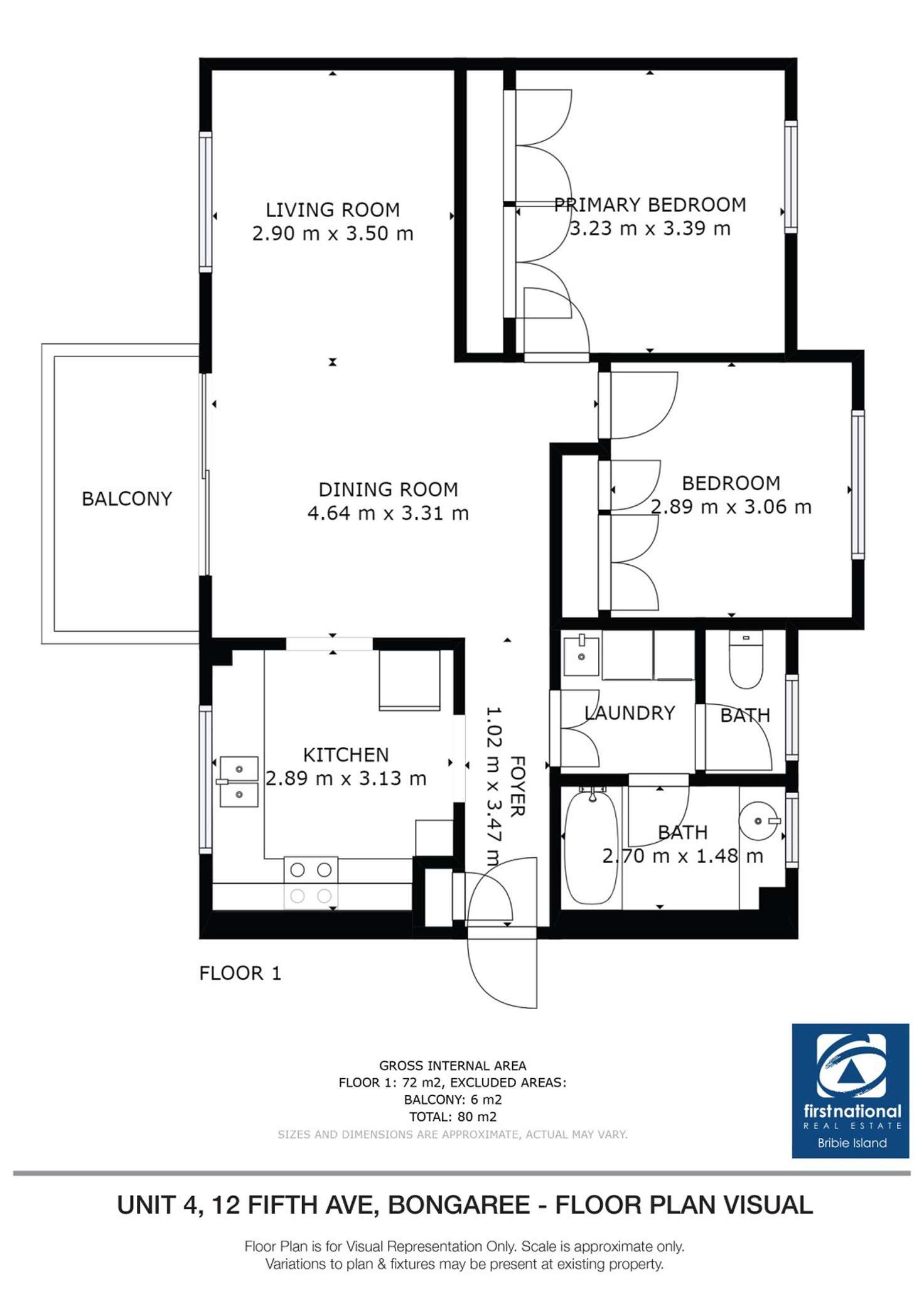 Floorplan of Homely unit listing, 4/12 Fifth Avenue, Bongaree QLD 4507