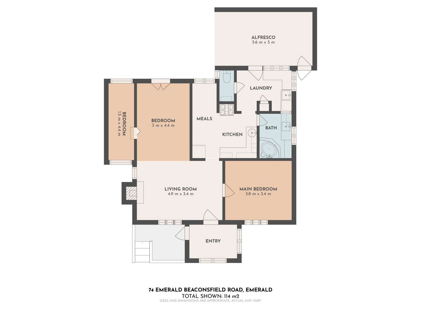 Floorplan of Homely house listing, 74 Beaconsfield-Emerald Road, Emerald VIC 3782