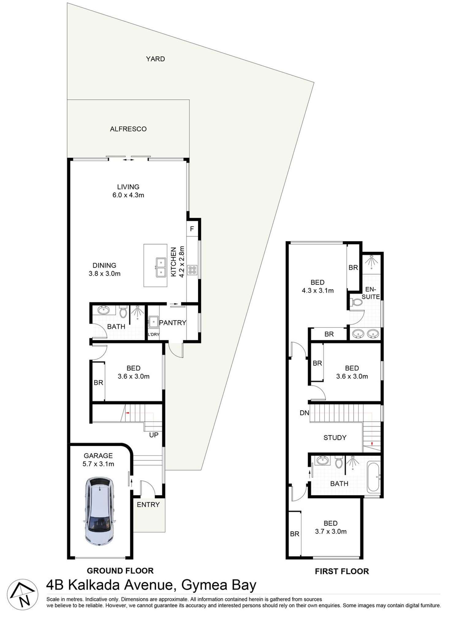 Floorplan of Homely semiDetached listing, 4 Kalkada Avenue, Gymea Bay NSW 2227
